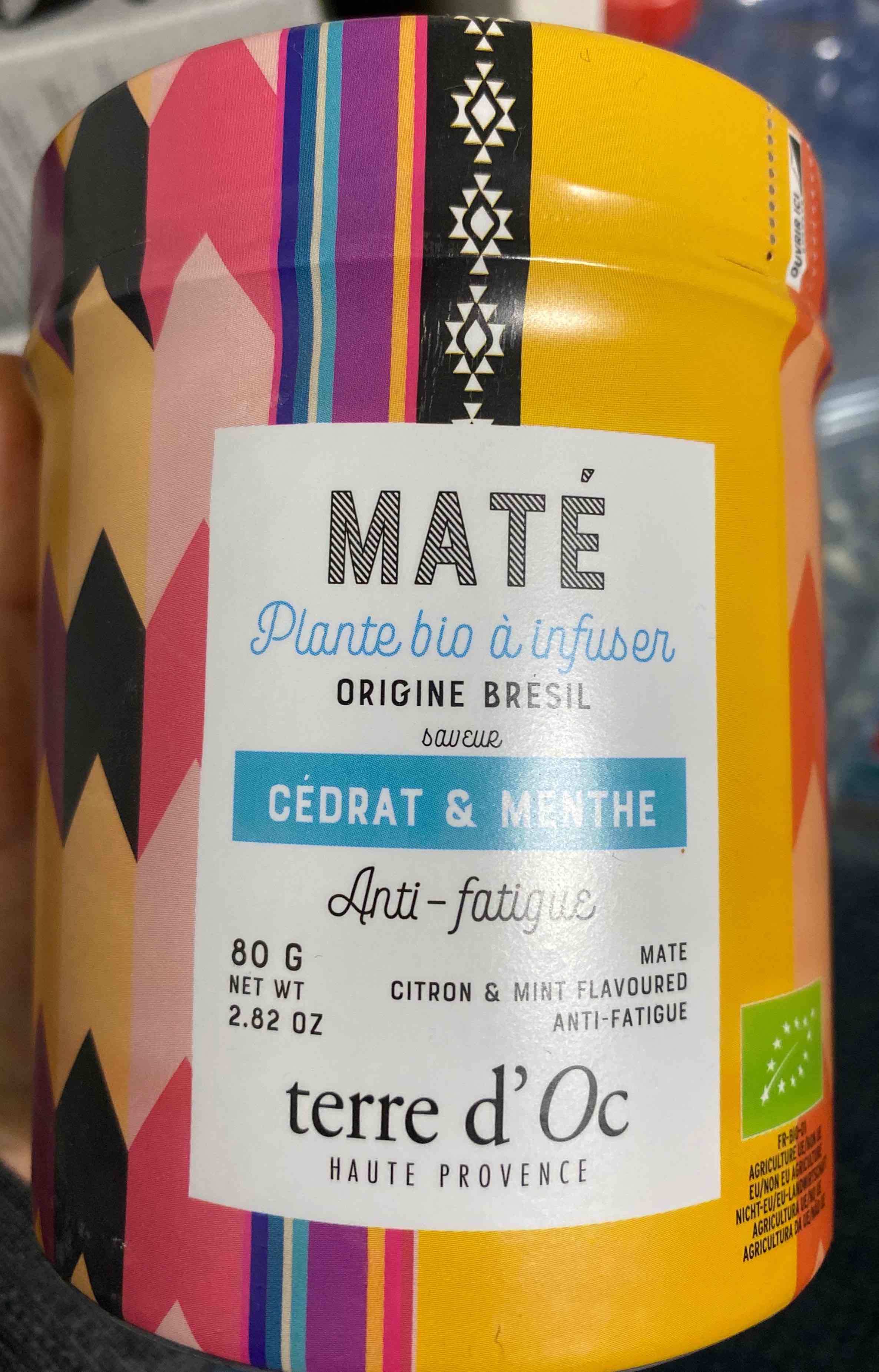 Mate cedrat & menthe