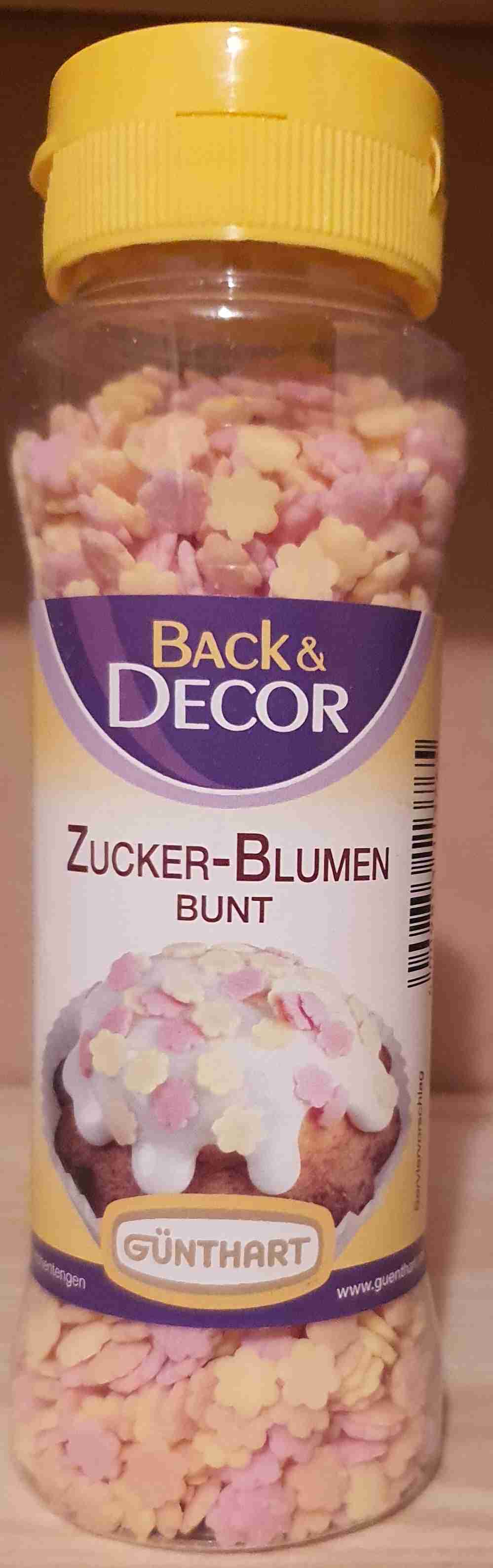 Zucker-Blumen bunt