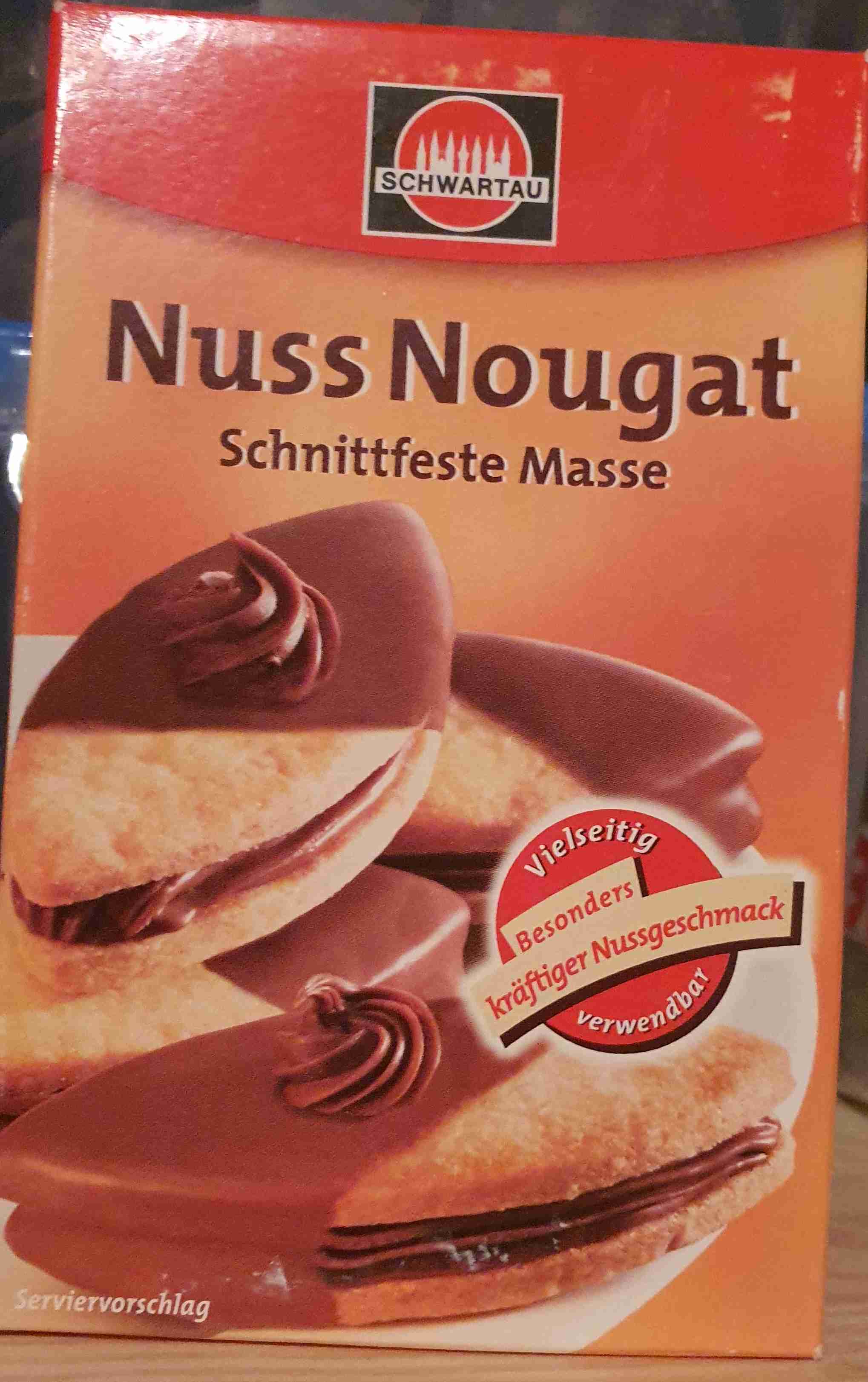 Nuss Nougat schnittfeste Masse