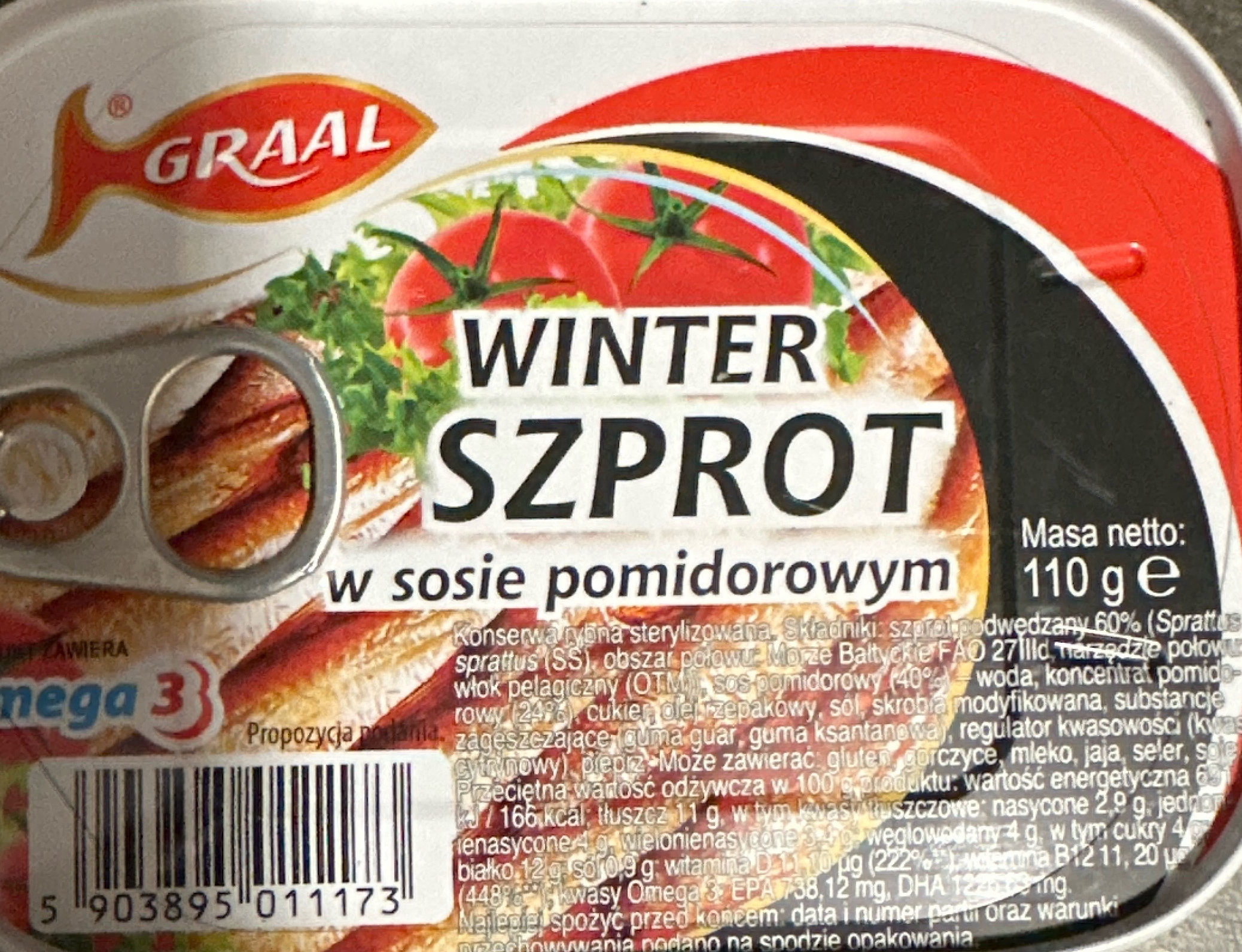 Szprot w sosie pomidorowym
