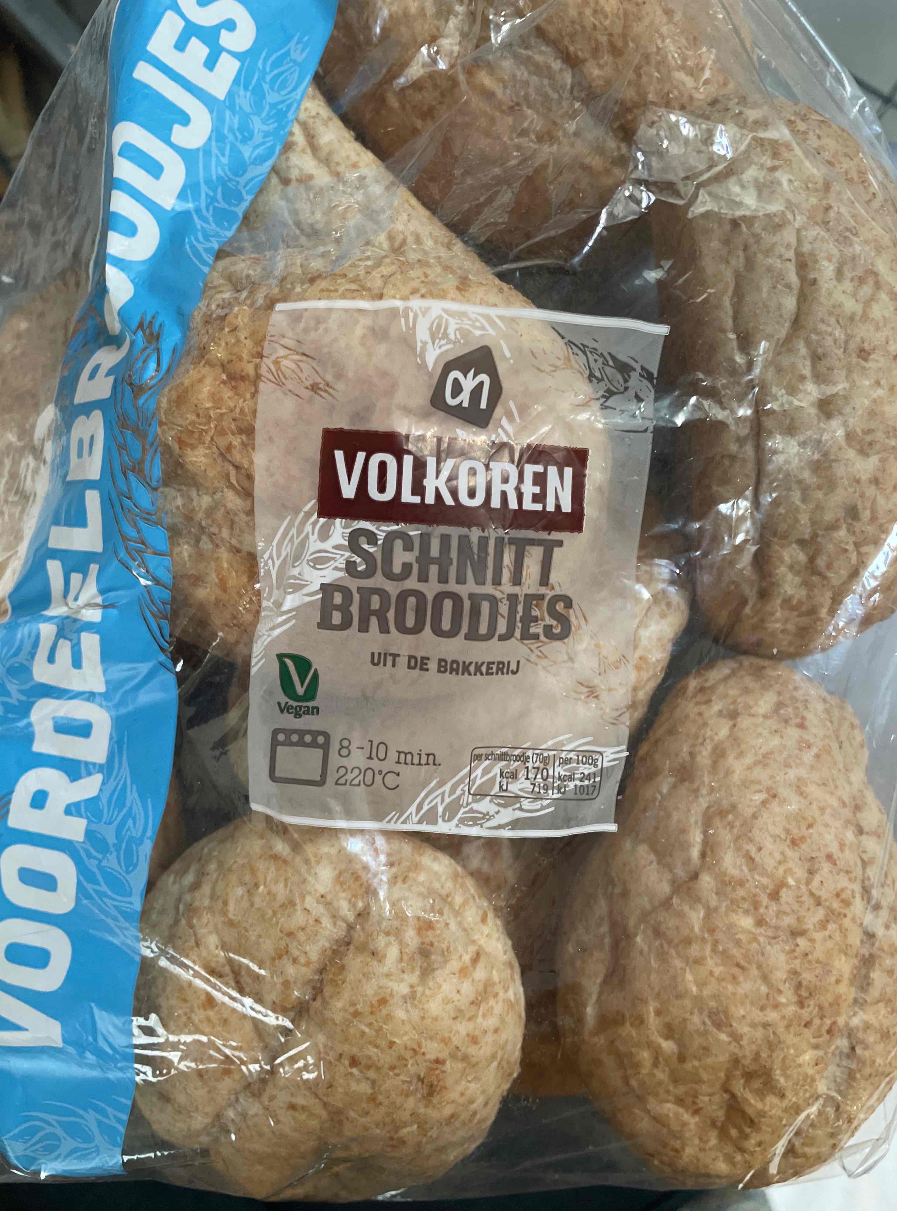 Volkoren schnitt broodjes