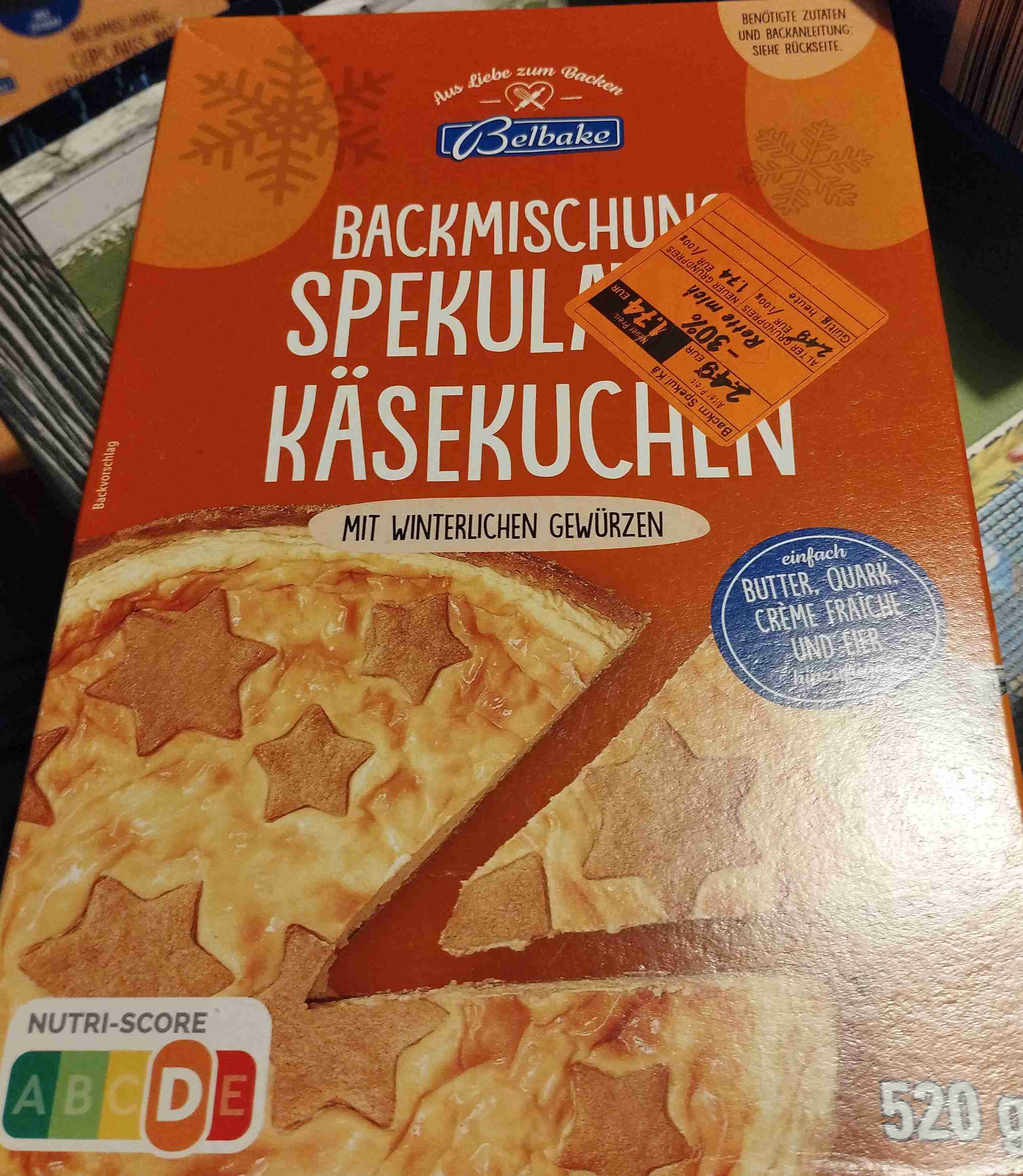 Backmischung Spekulatius Käsekuchen 