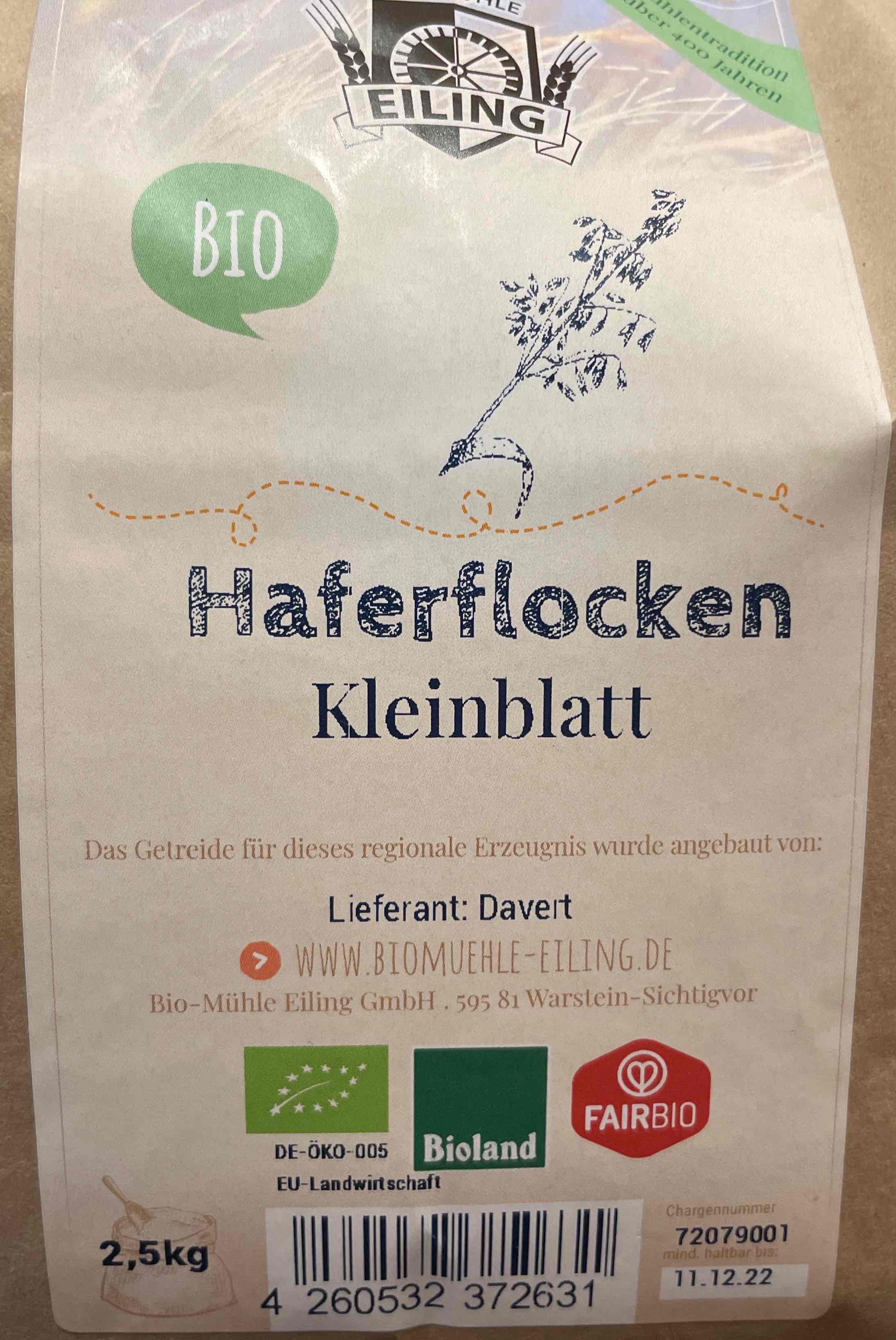 Haferflocken Kleinblatt