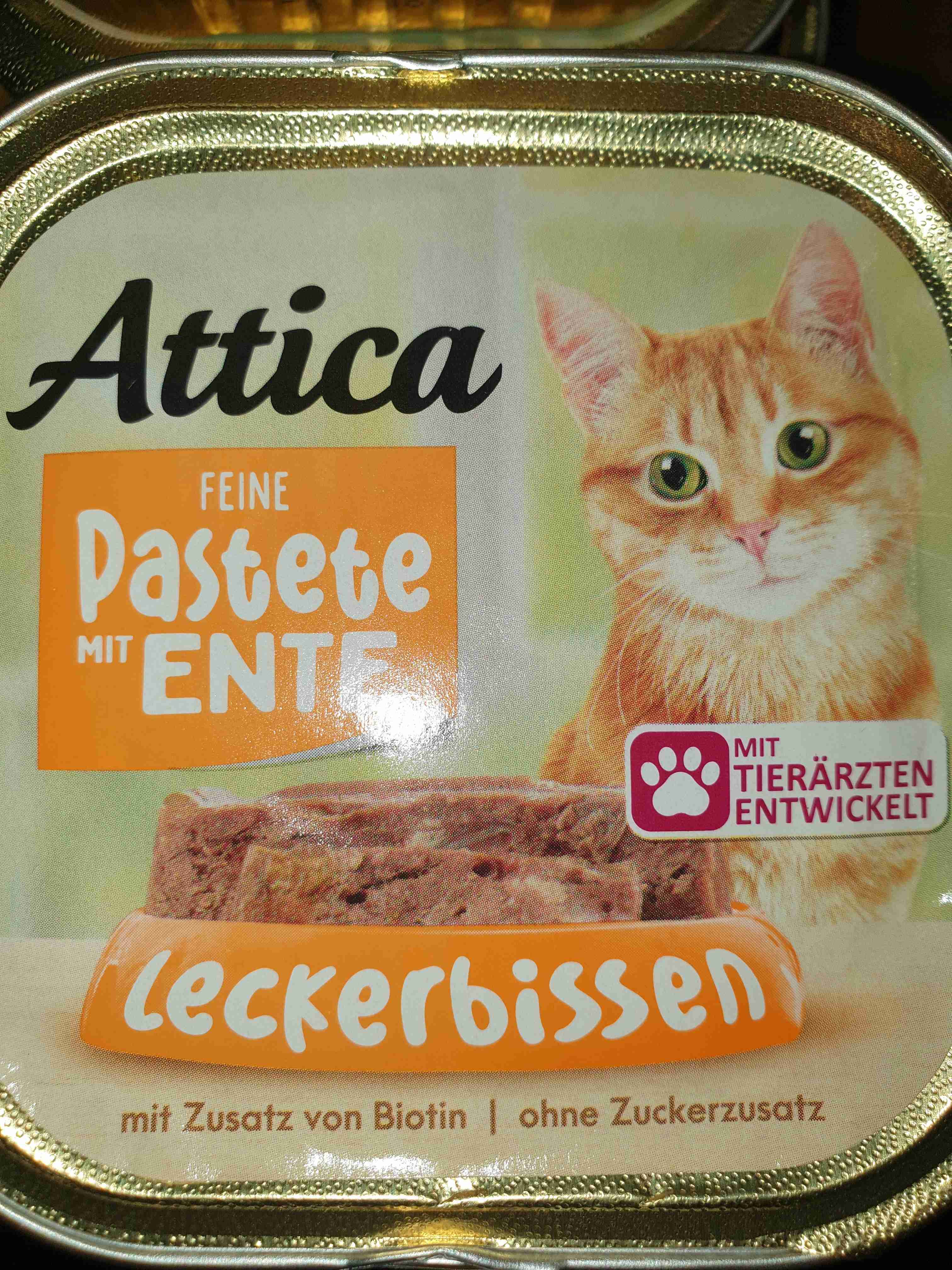 Katzenfutter Pastete mit Ente