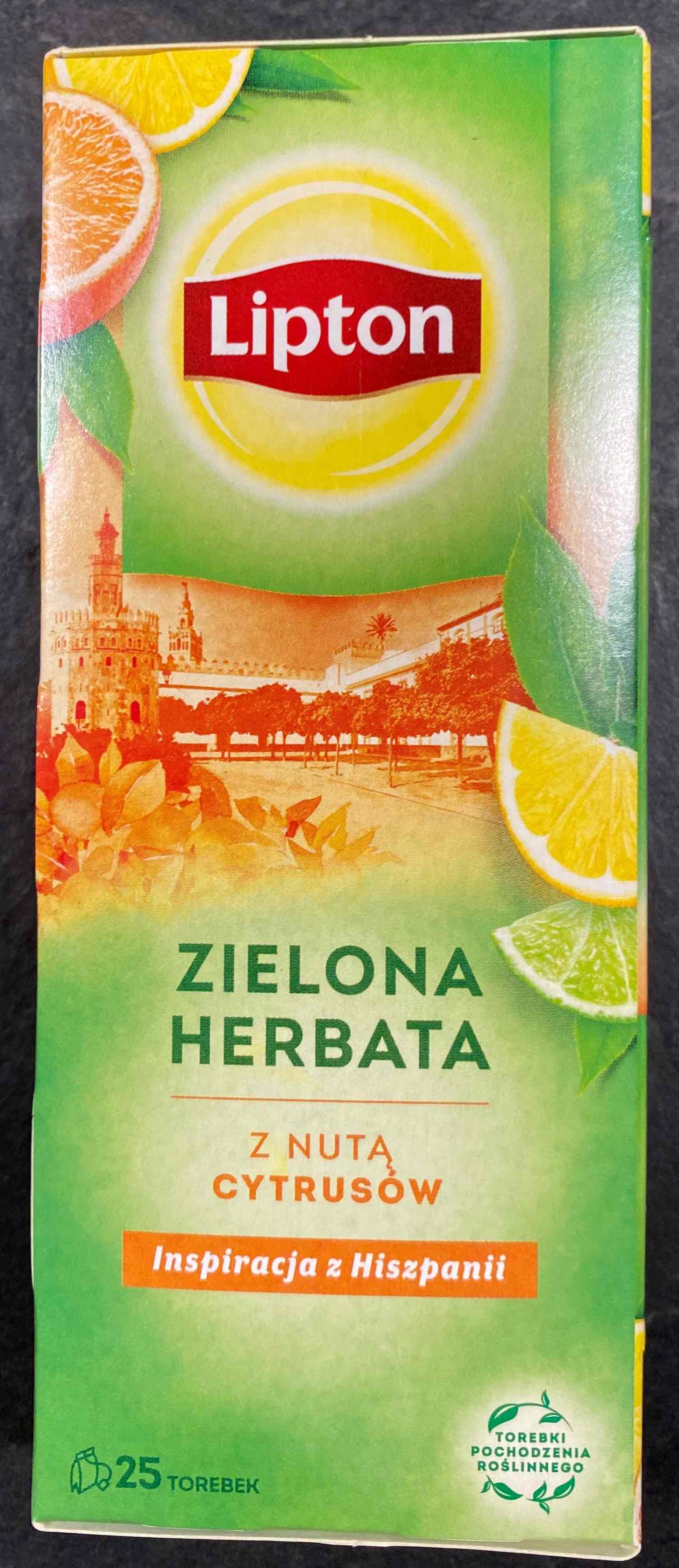 Lipton zielona herbata z nutą cytrusów