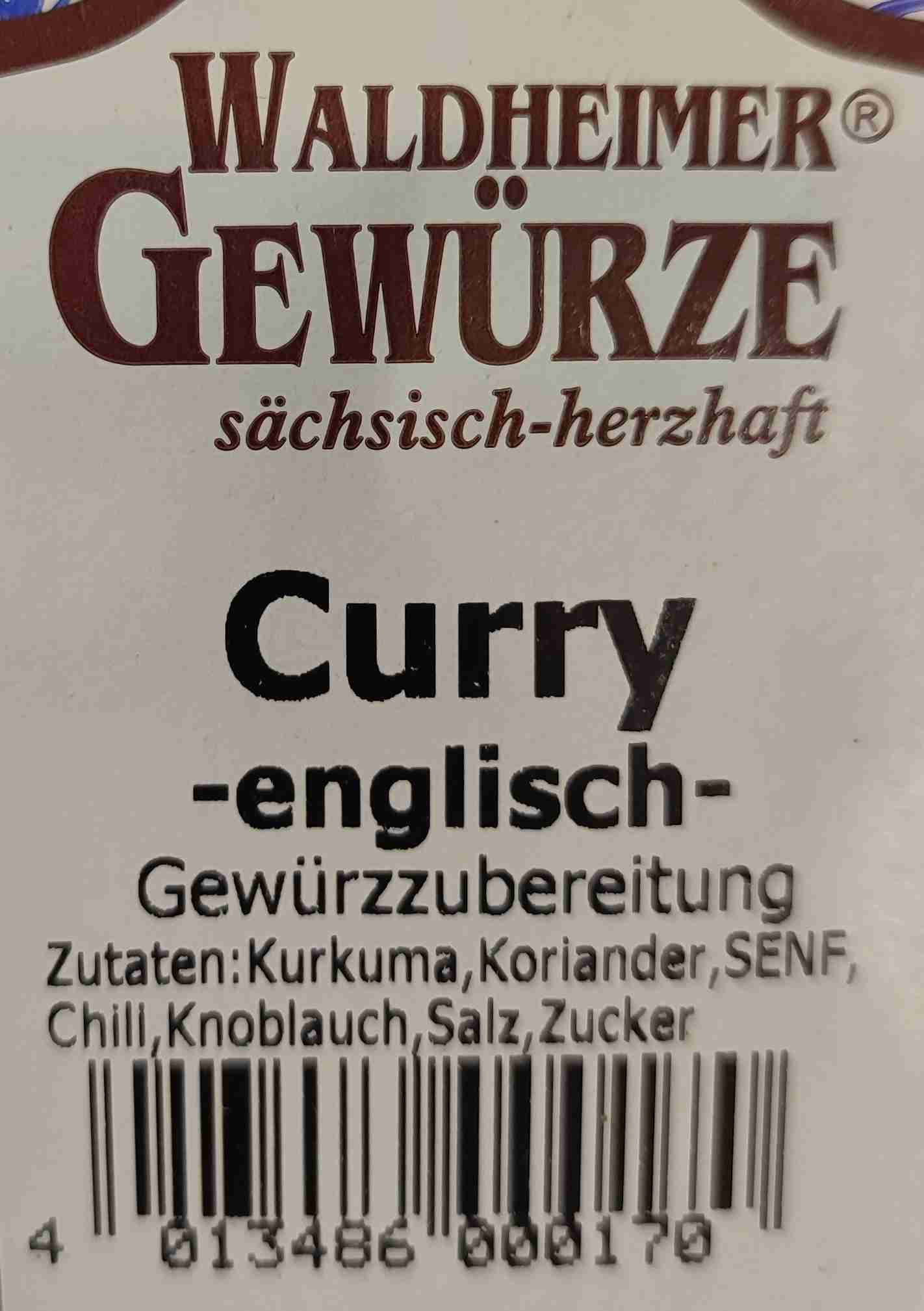 Curry -englisch- (Gewürzzubereitung)