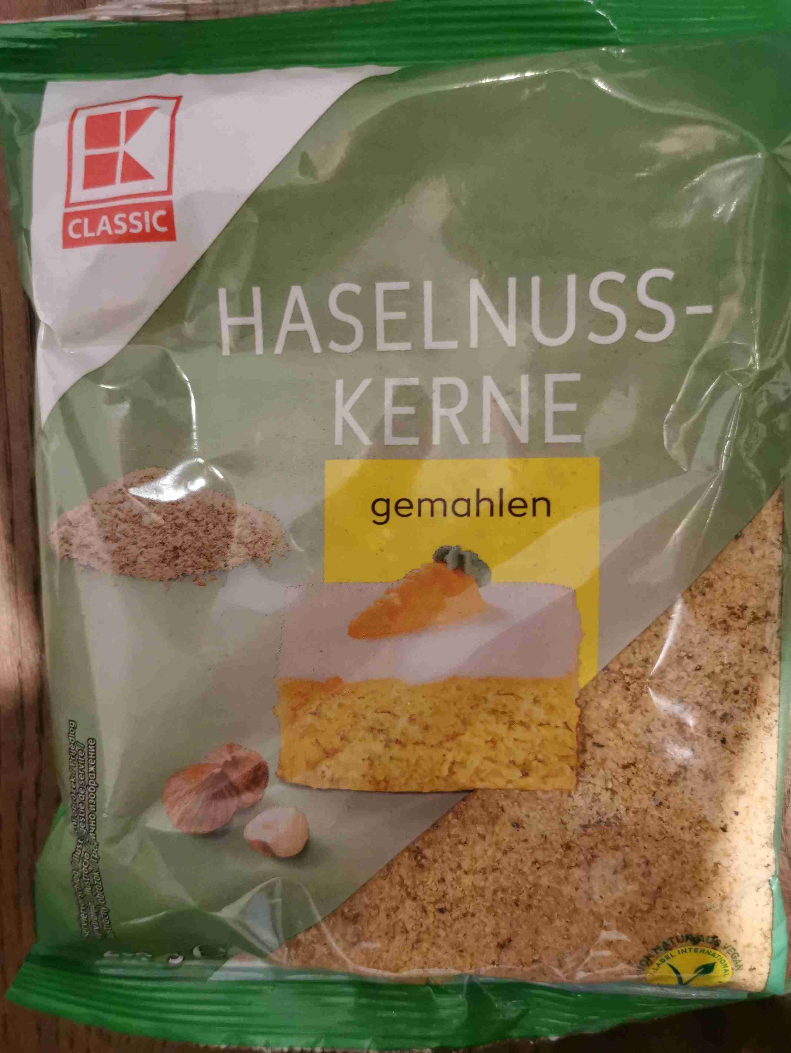 Haselnusskerne geröstet, gemahlen