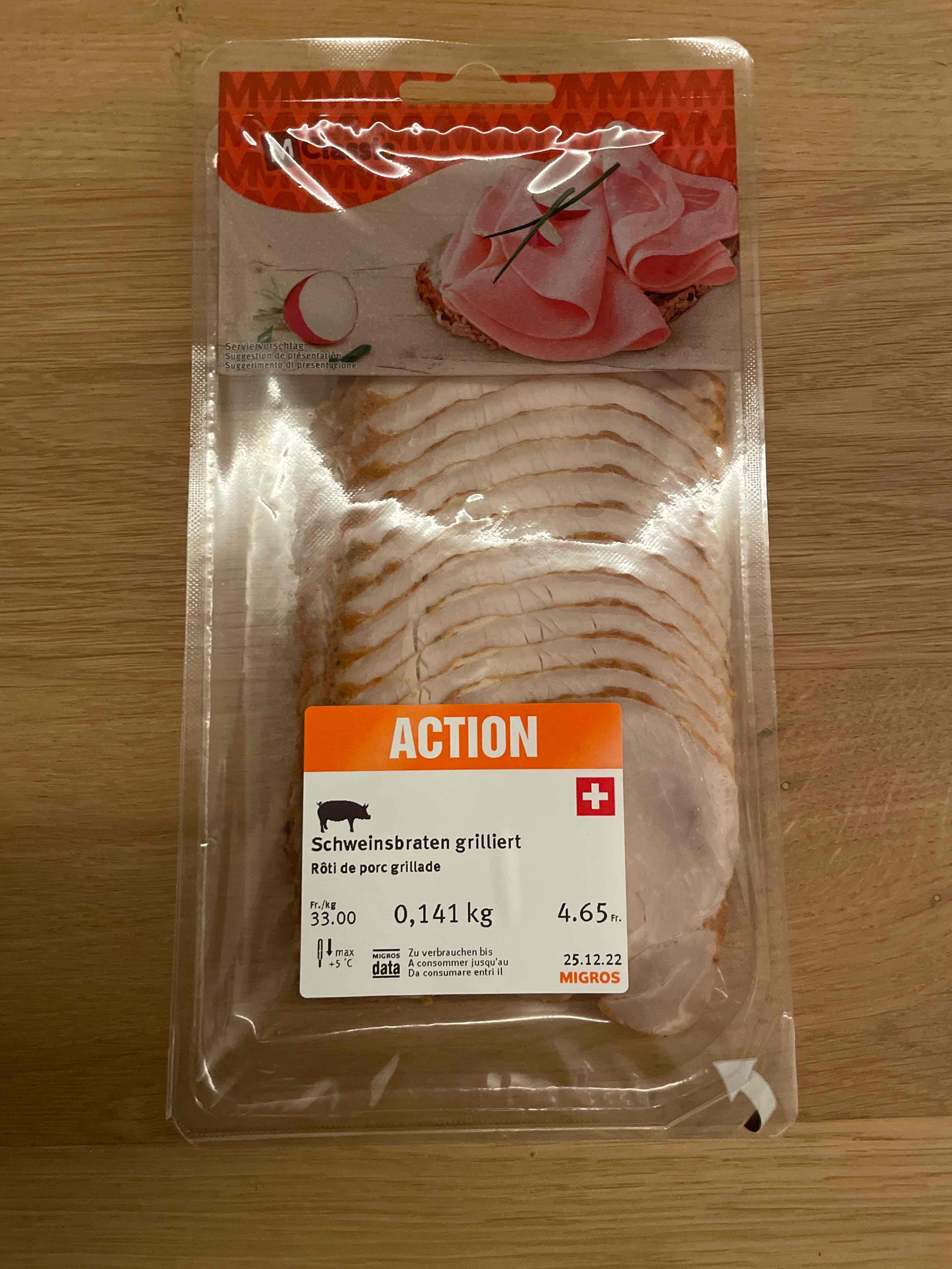 Schweinsbraten grilliert