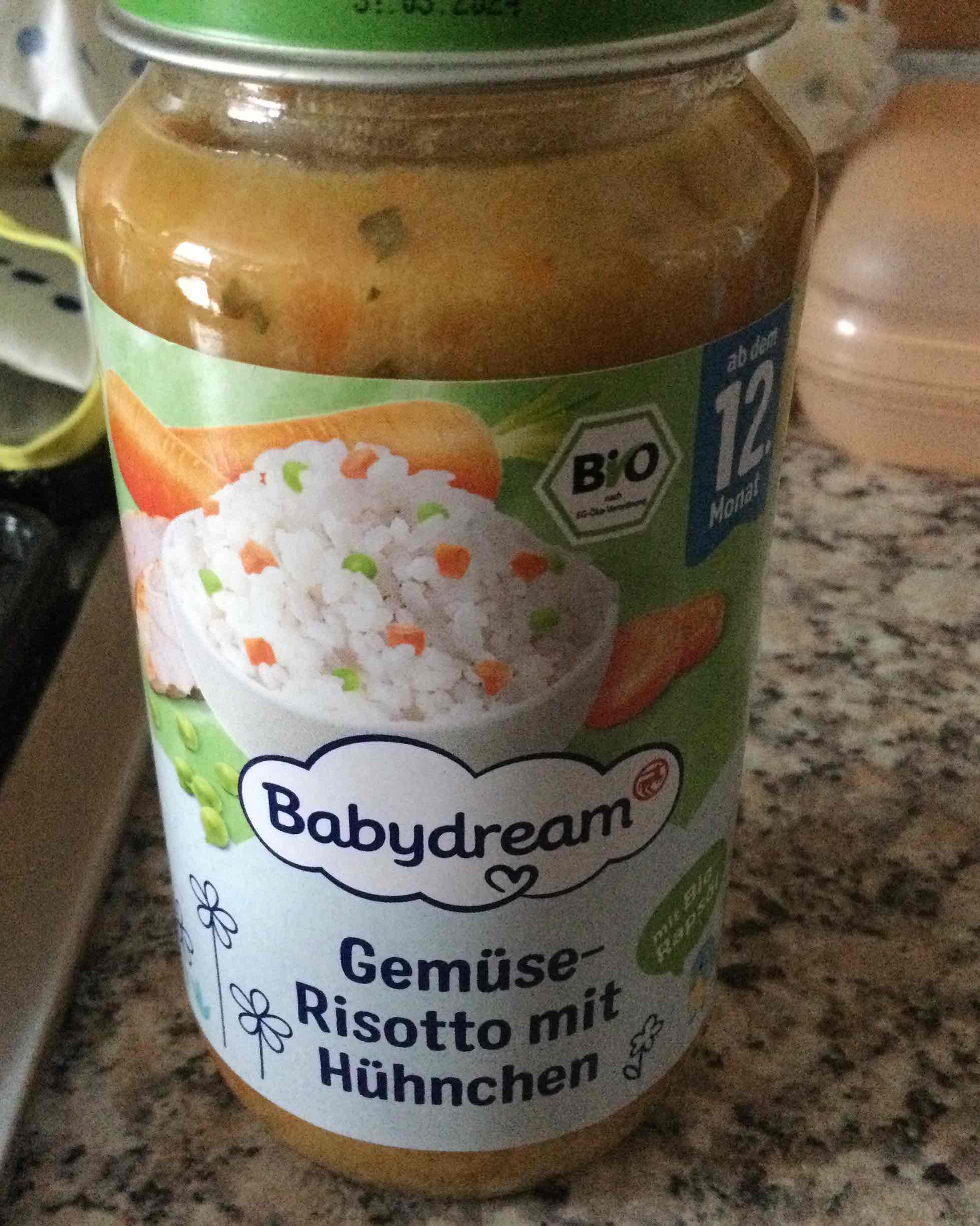 Babybrei Gemüse- Risotto mit Hühnchen