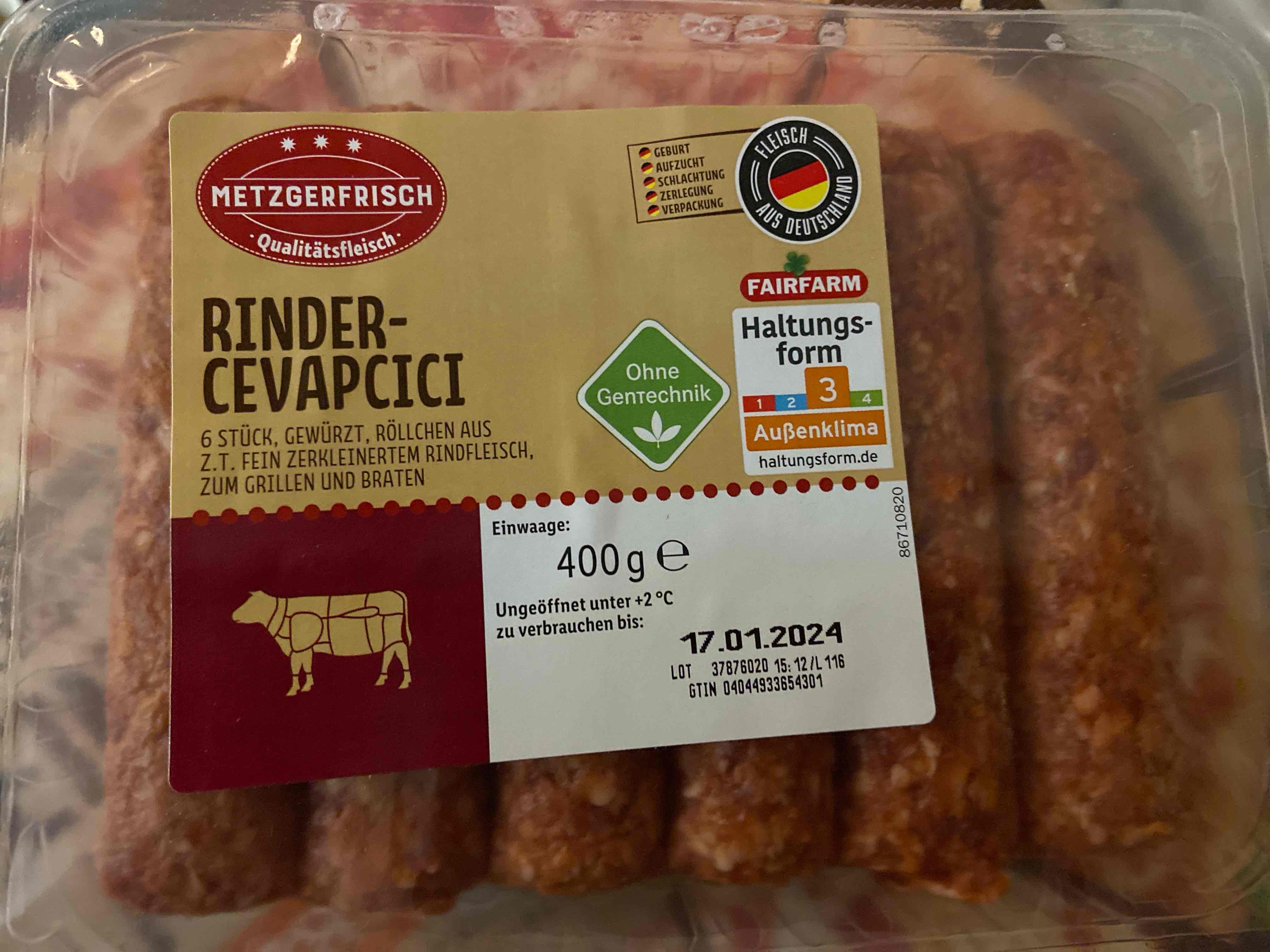 Rinder-Cevapcici