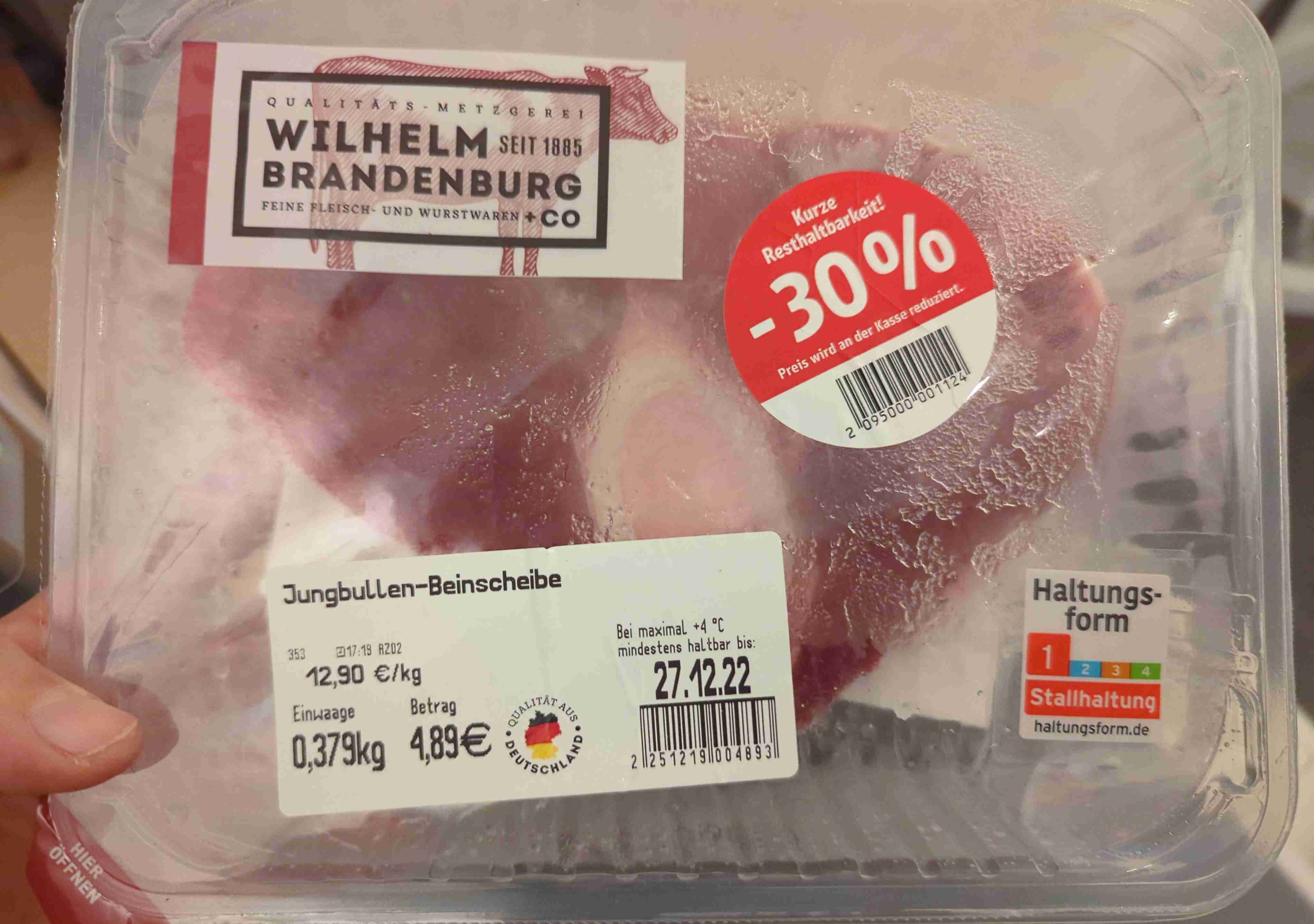 Jungbullen Beinscheibe 