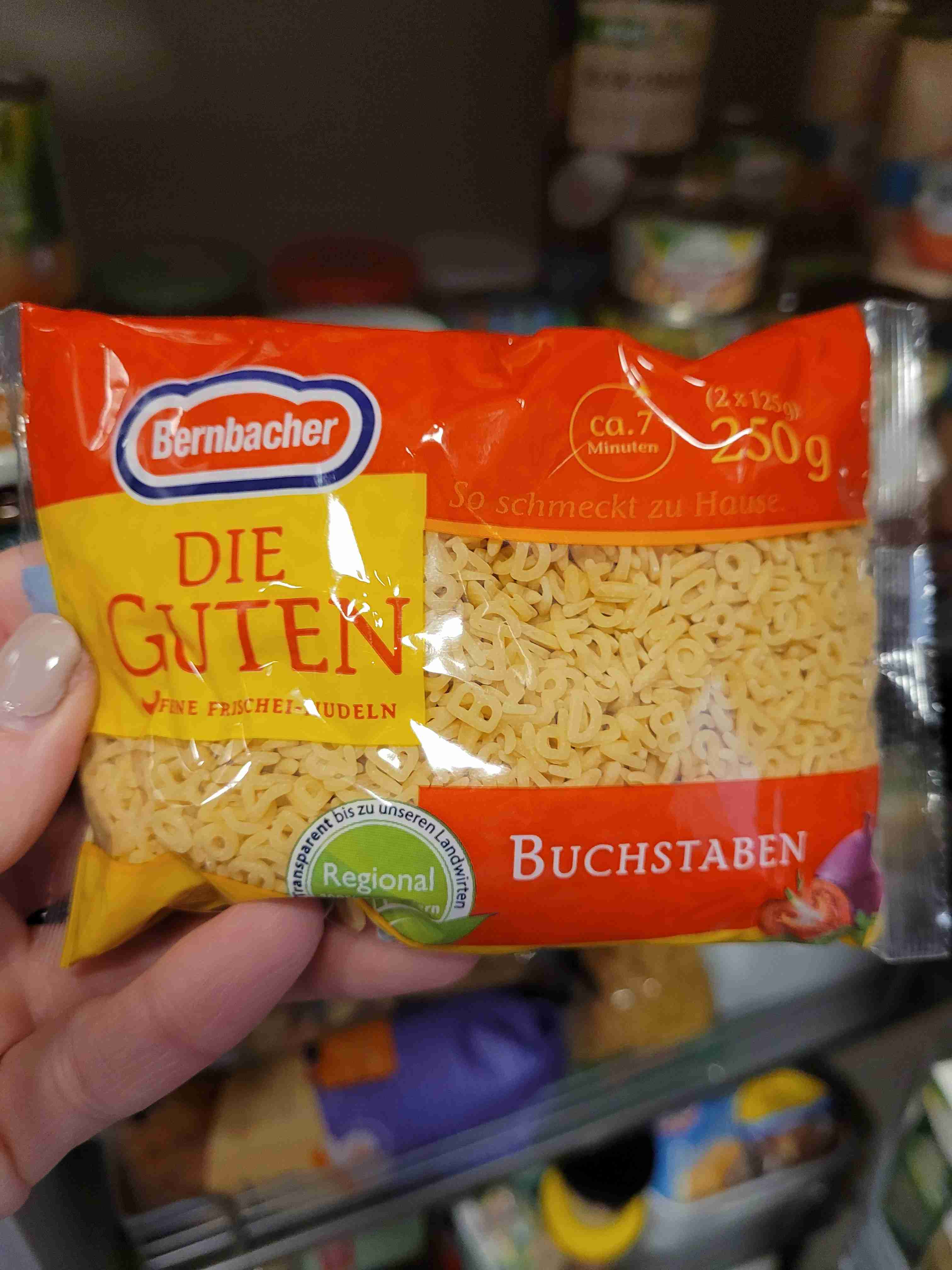 Buchstaben Nudeln 