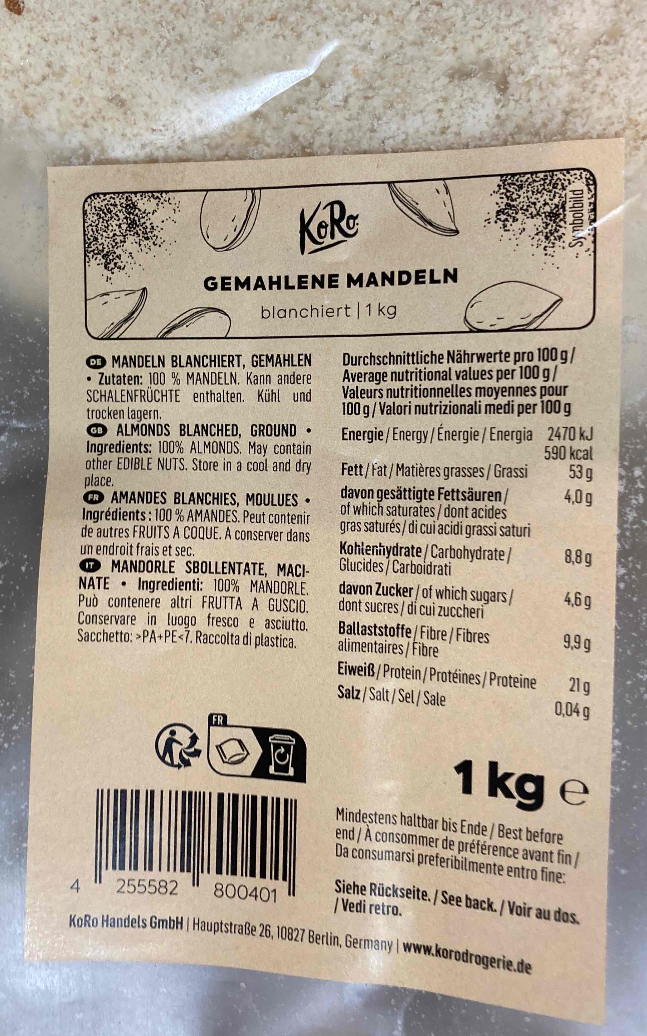 Mandeln gemahlen