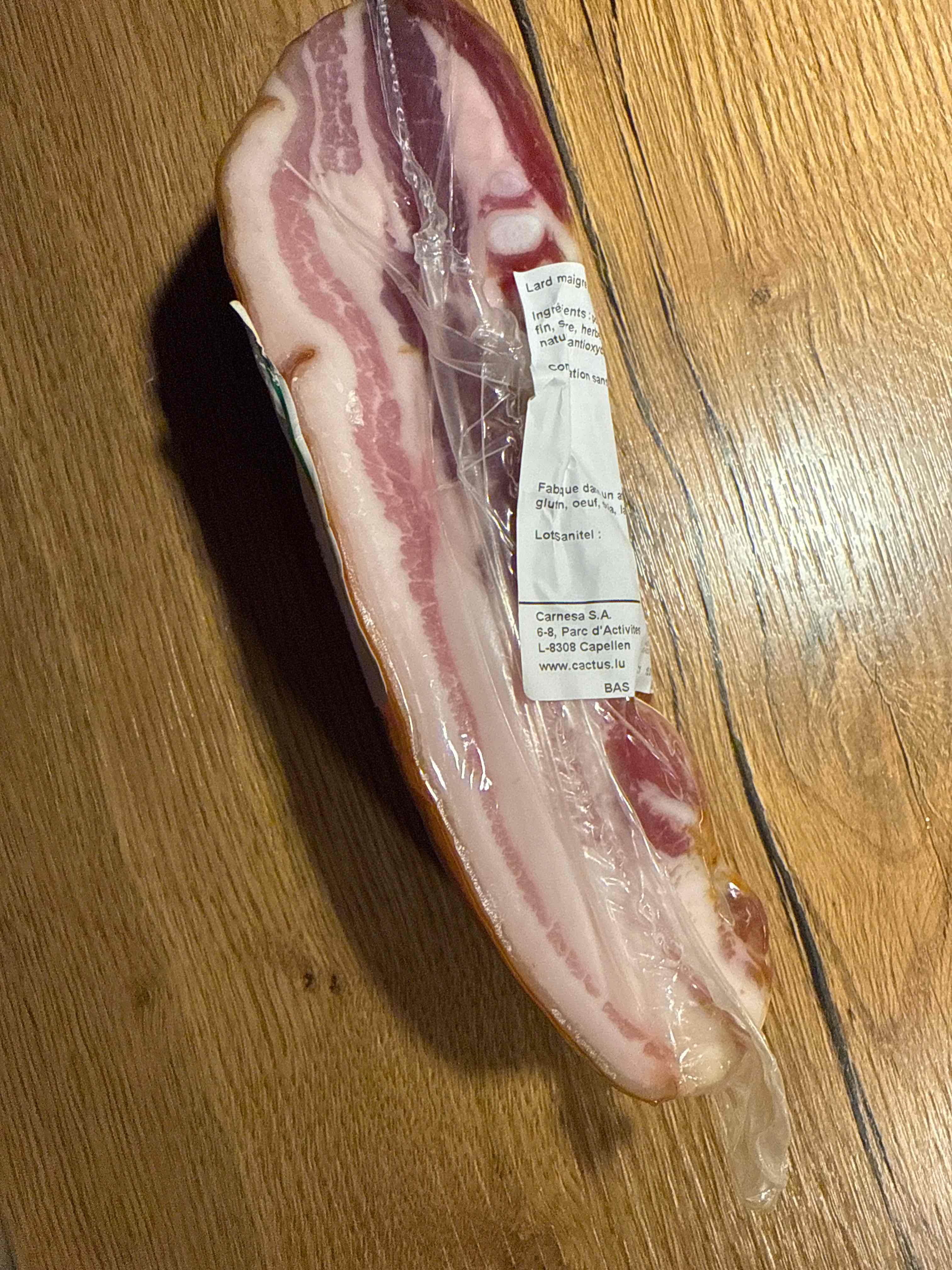 Lard maigre fumé morceau (Speck)