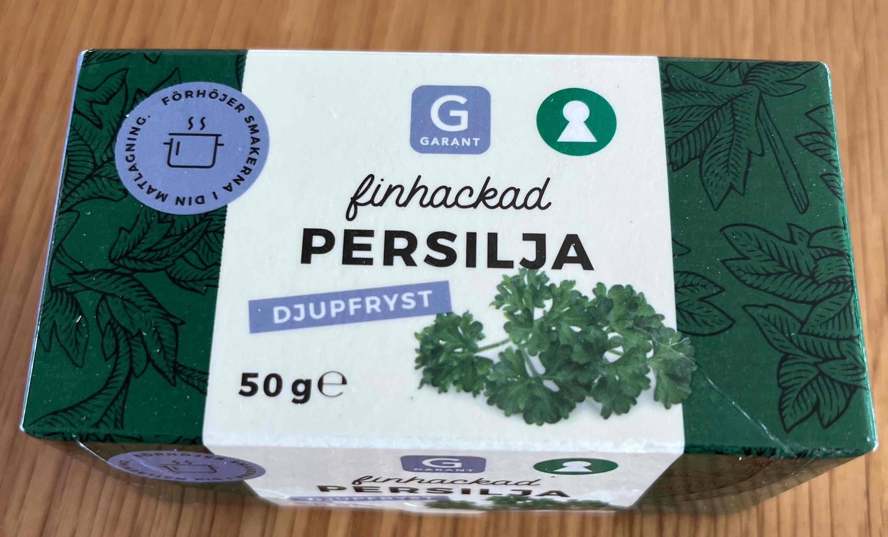 Persilja finhackad