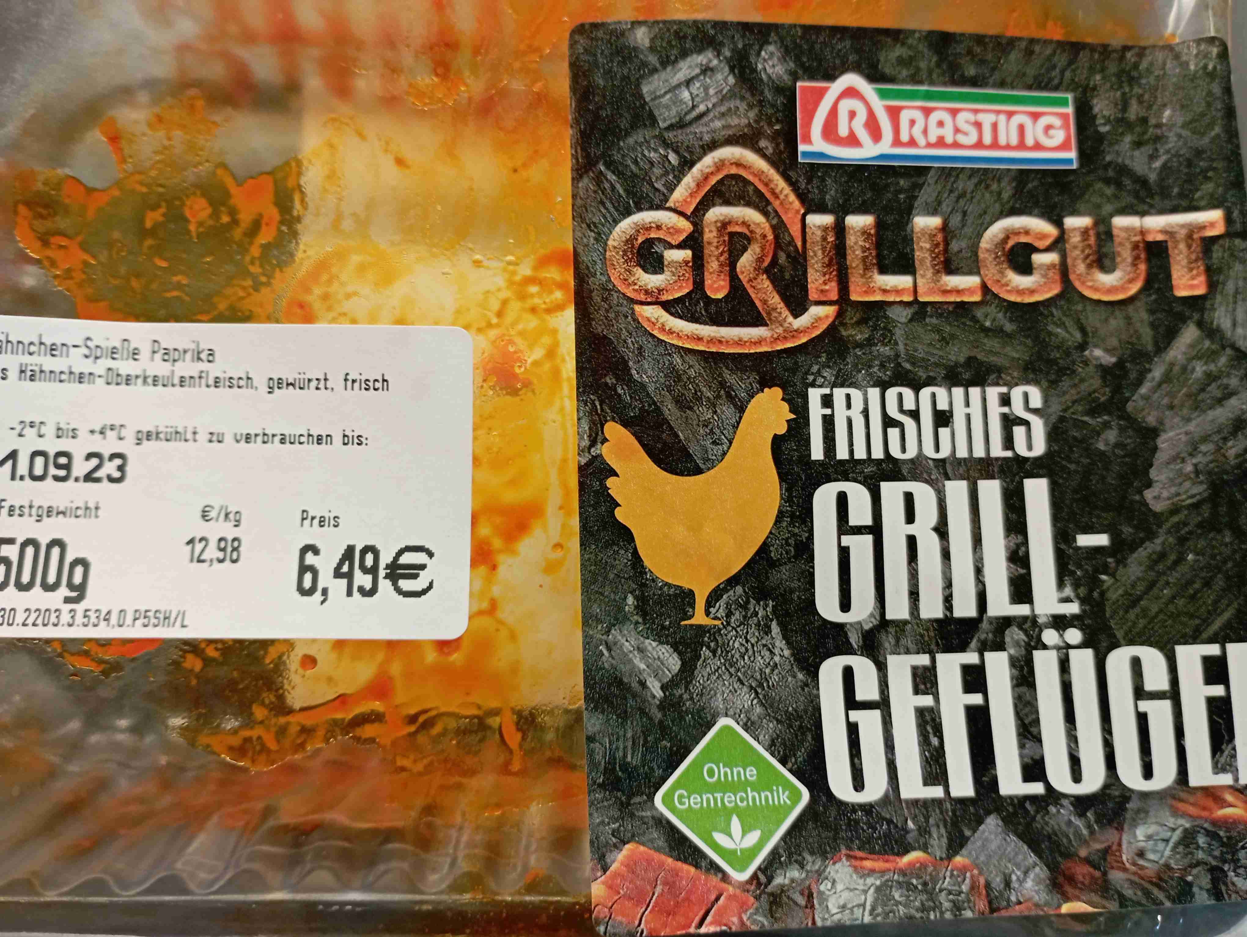 Hähnchen Spieß Paprika