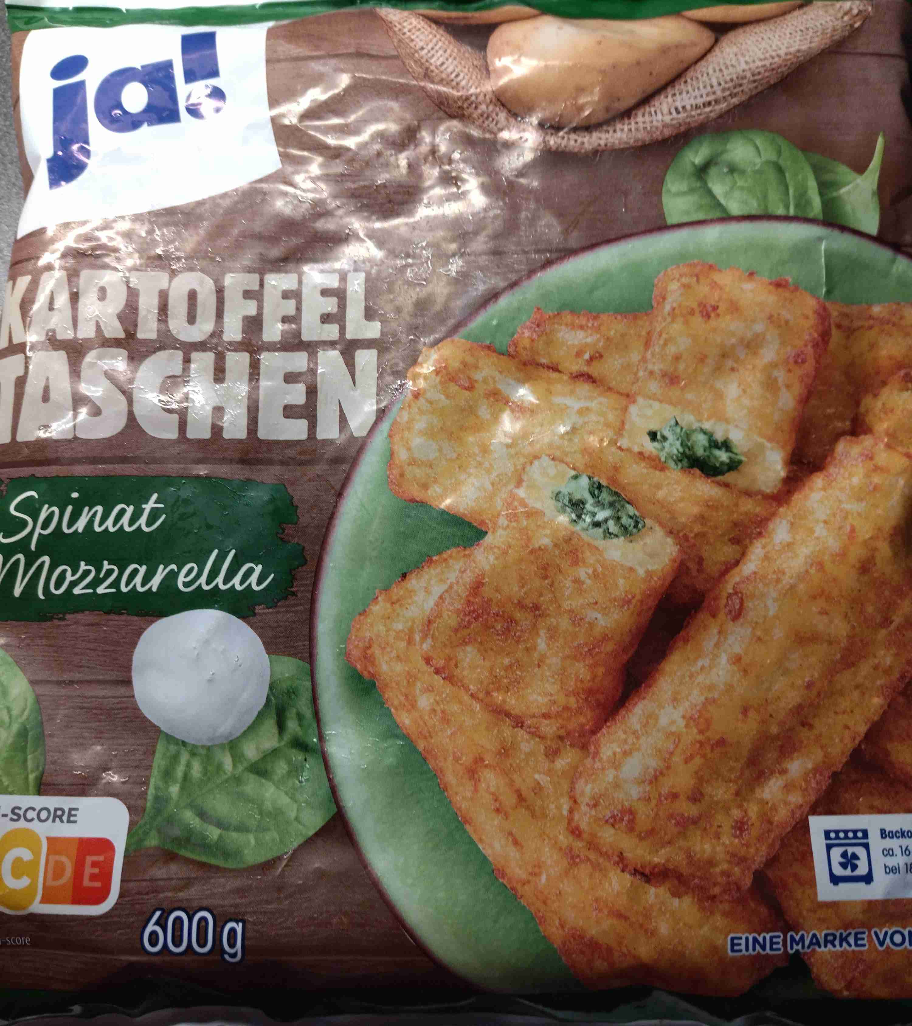 Kartoffeltaschen Spinat Mozzarella