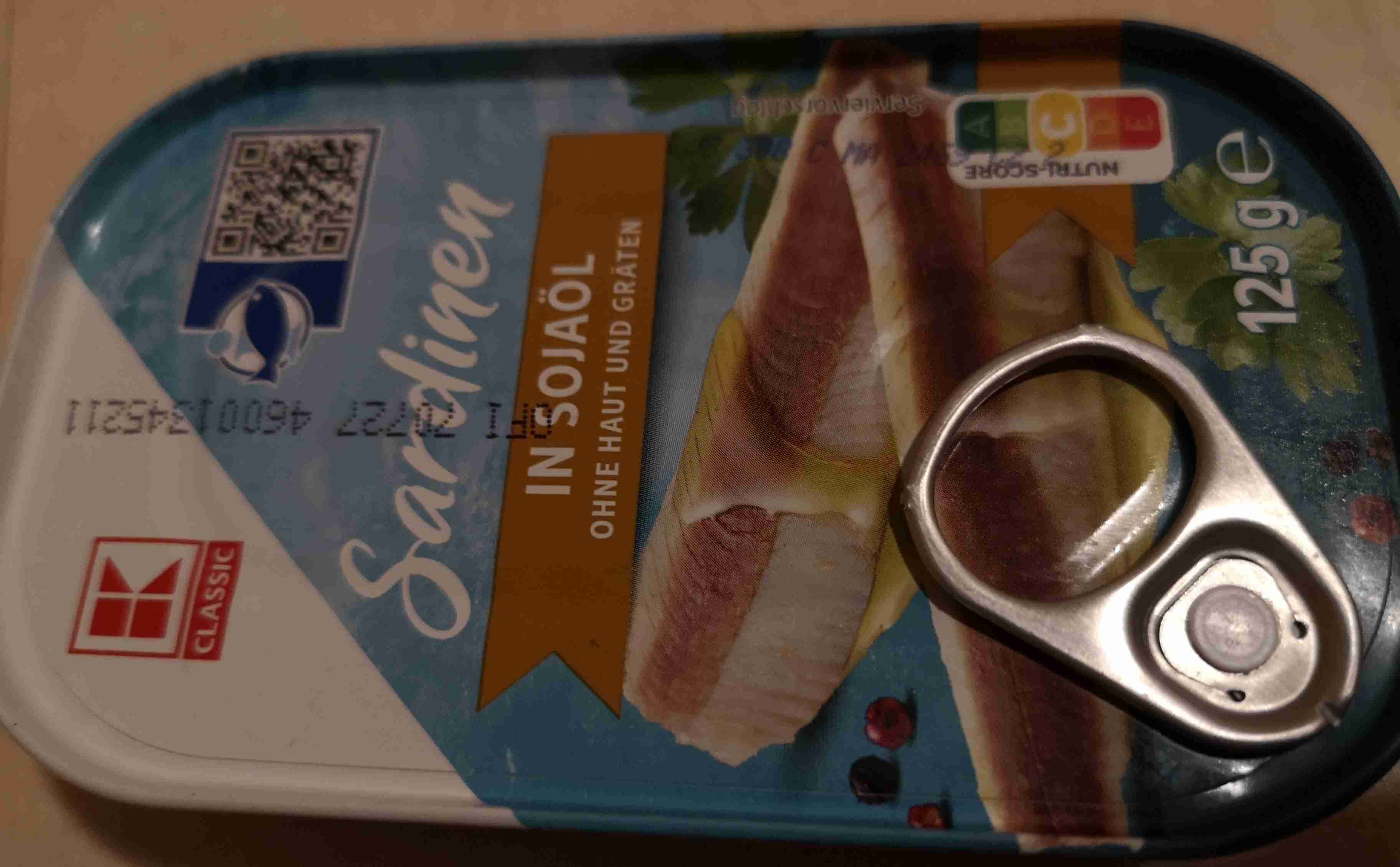 Sardinen in Sojaöl