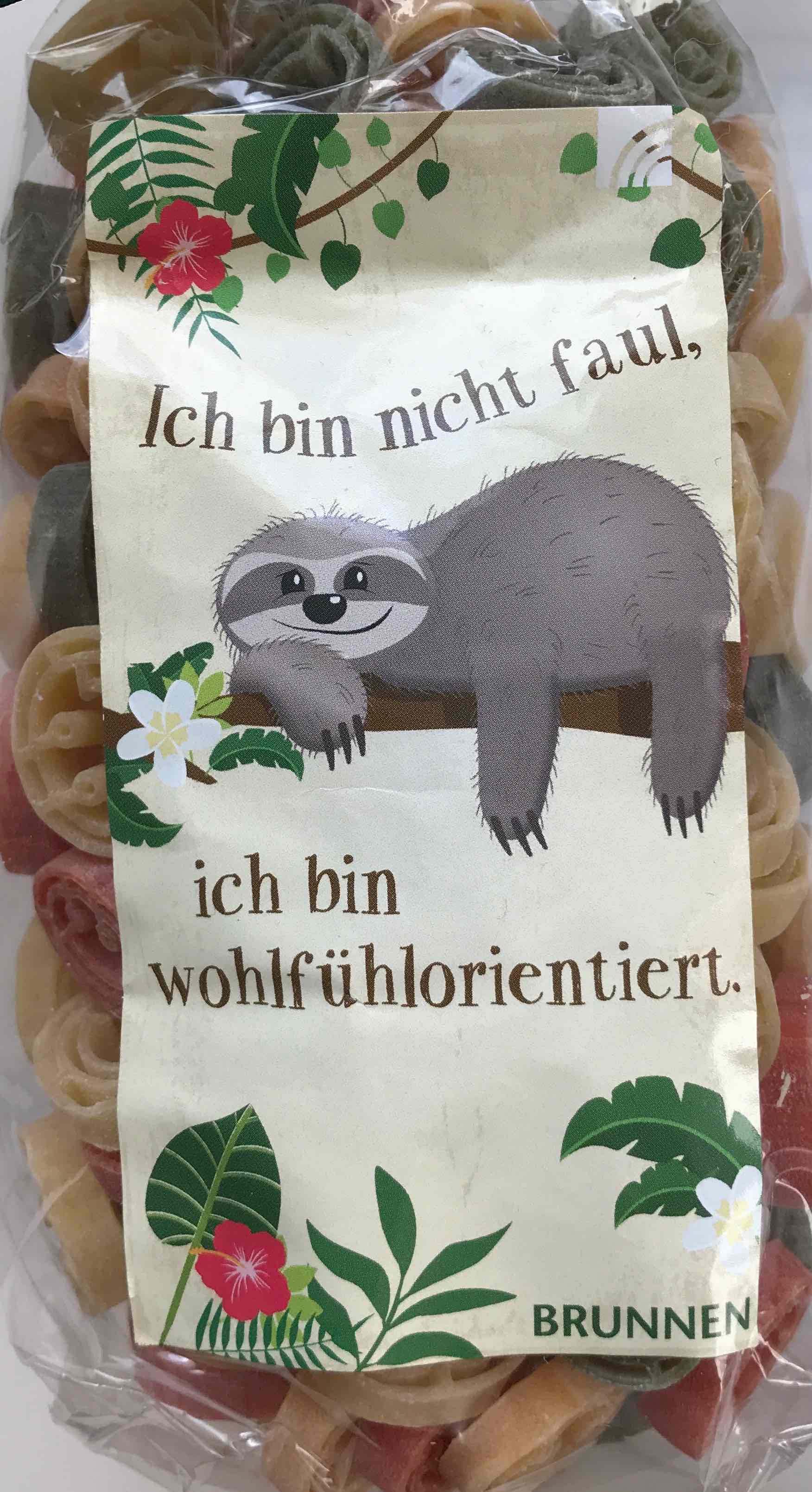 Bunter Nudelspaß Faultier