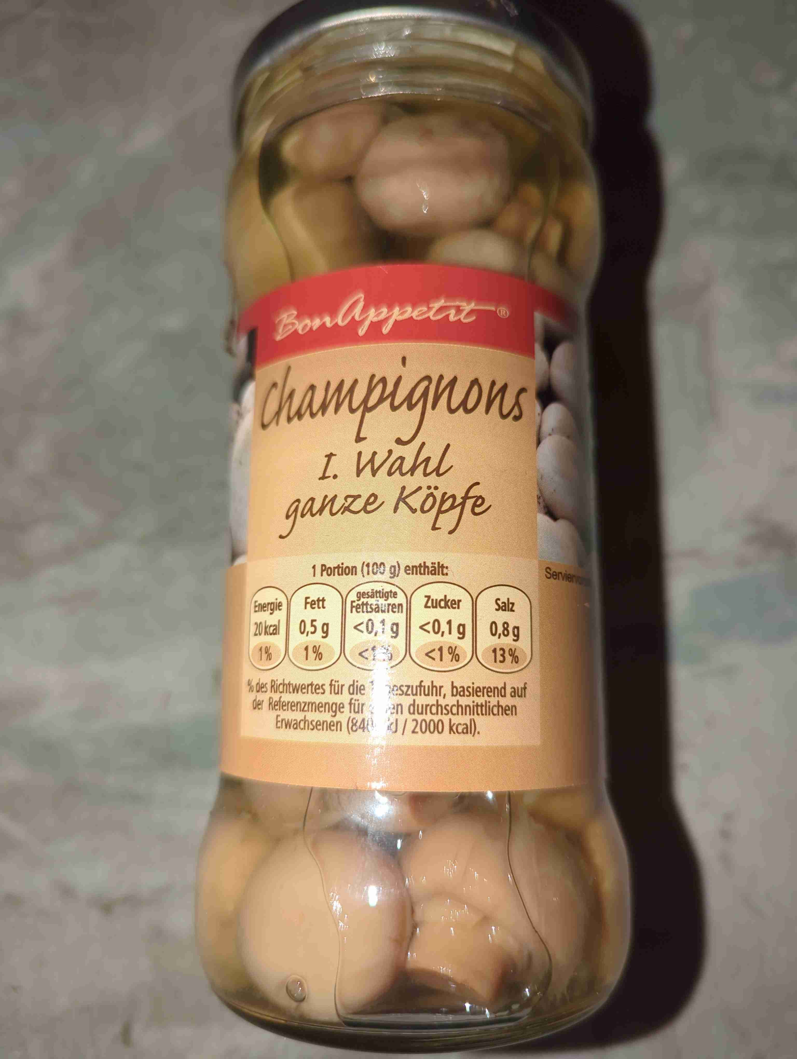 Champignons, I. Wahl ganze Köpfe