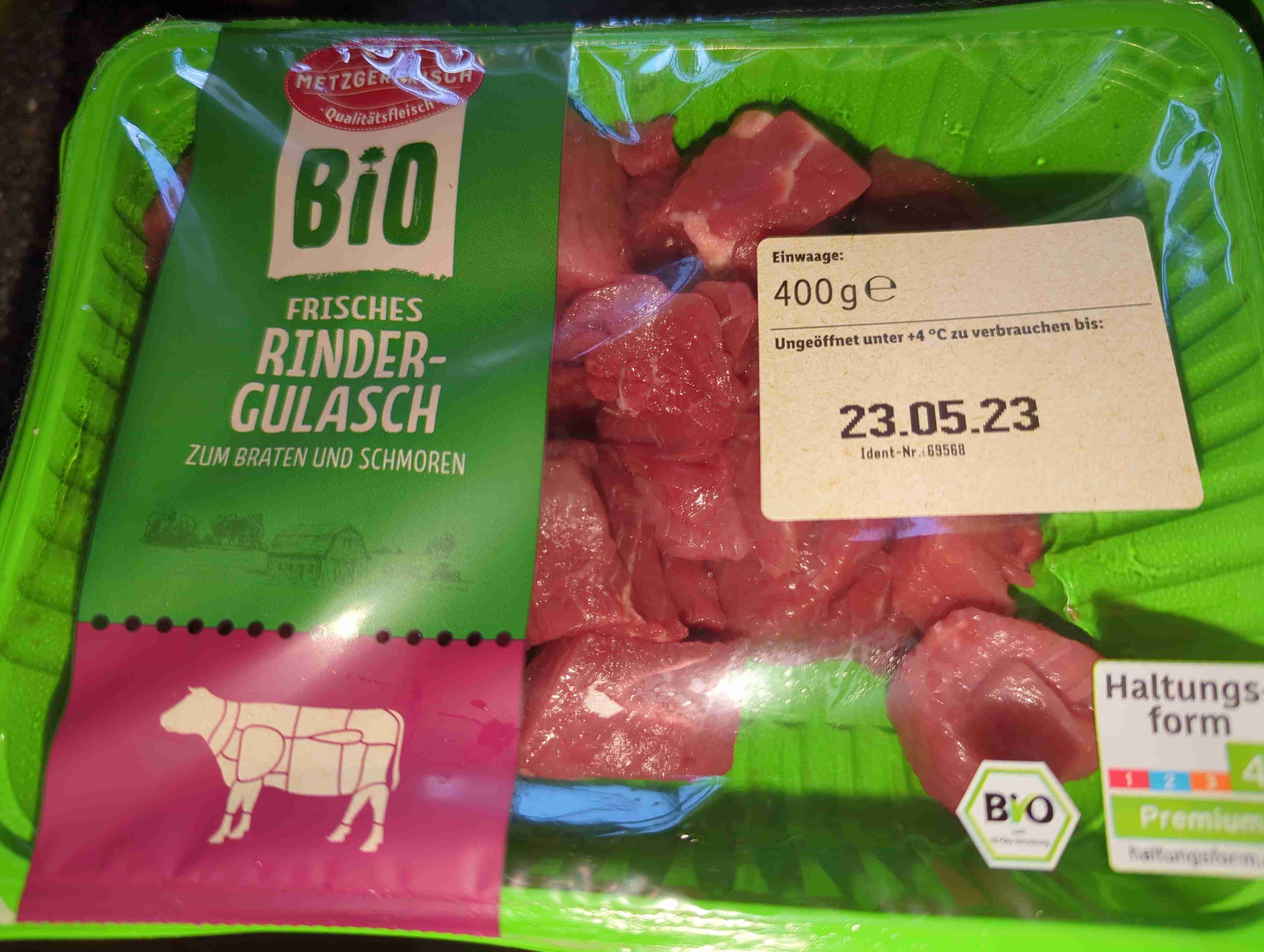 Rindergulasch, bio