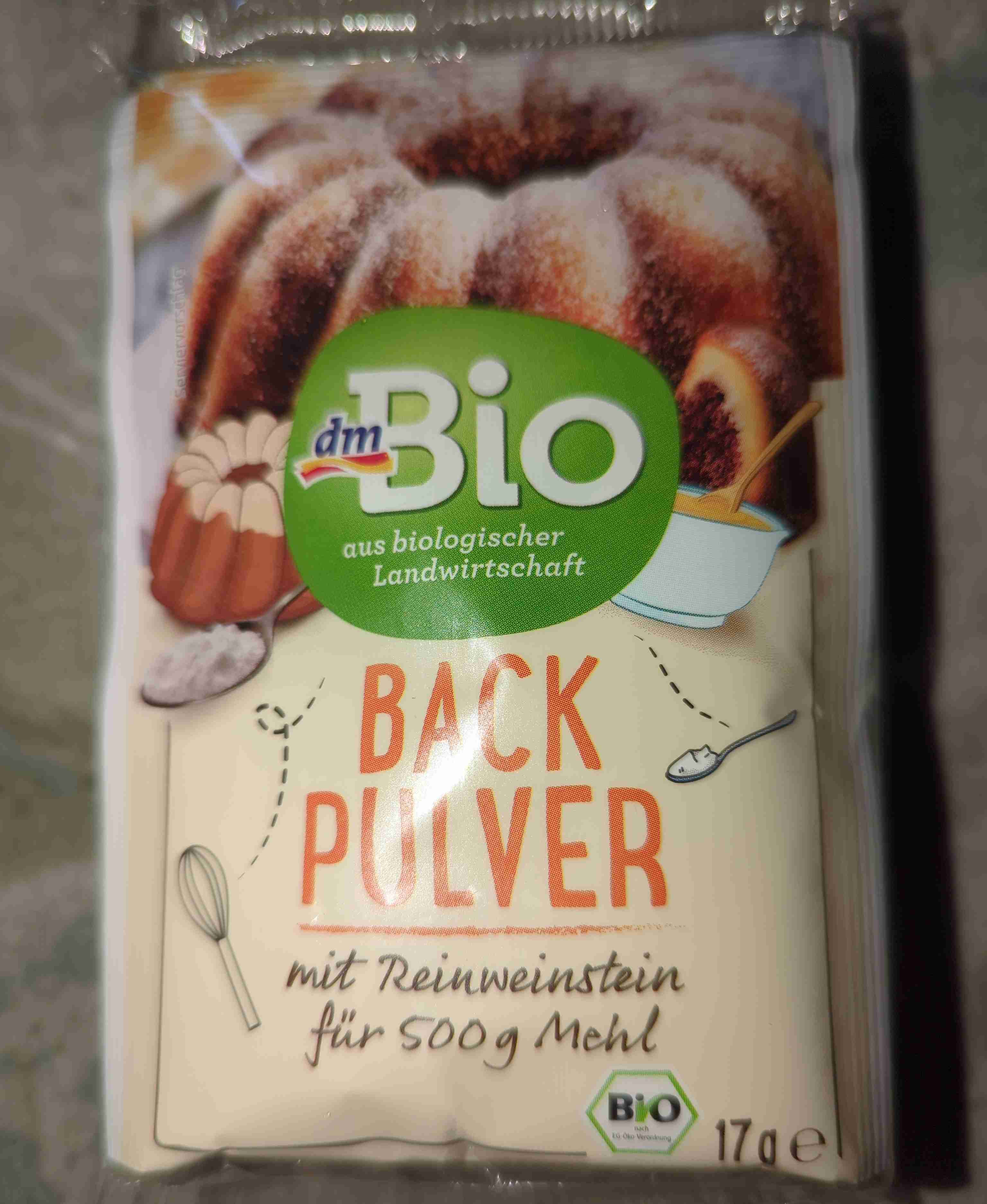 Backpulver, bio, mit Reinweinstein