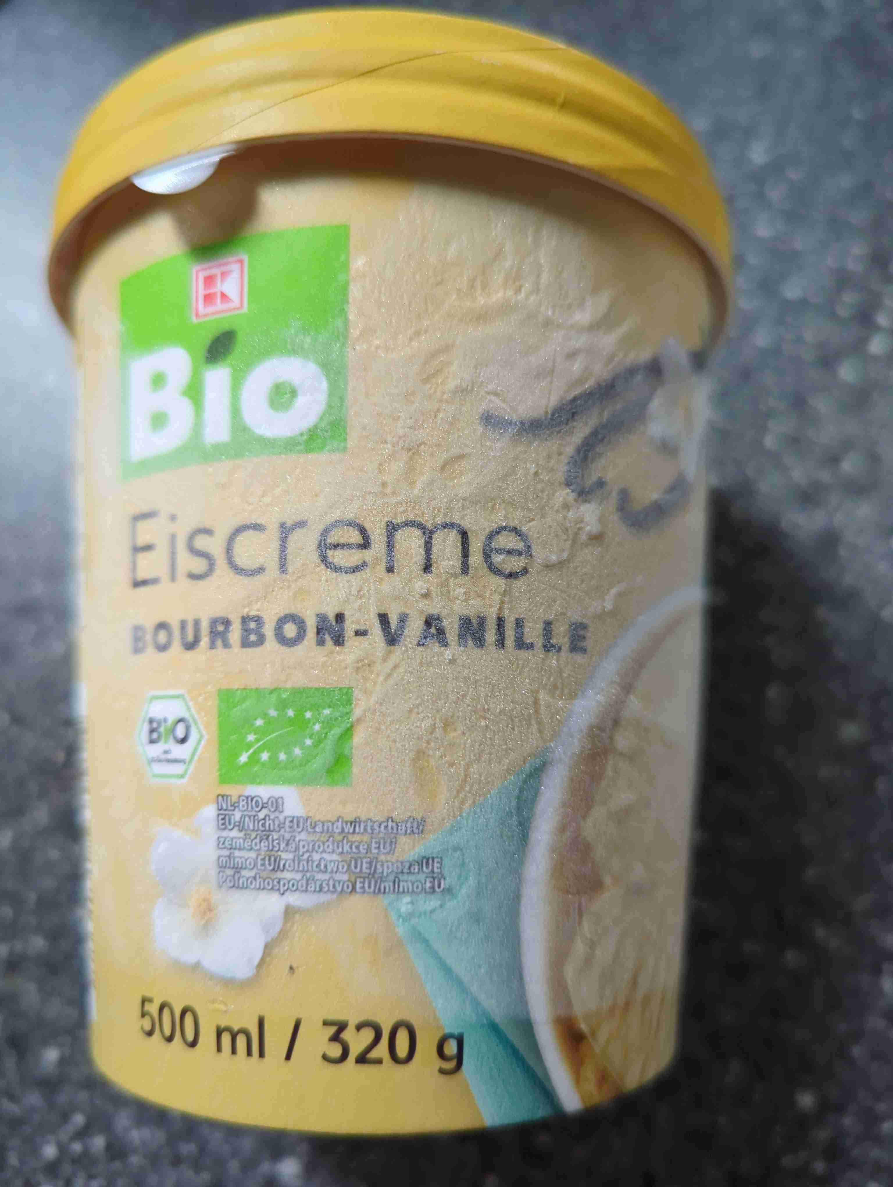 Eiscreme Bourbon-Vanille, bio