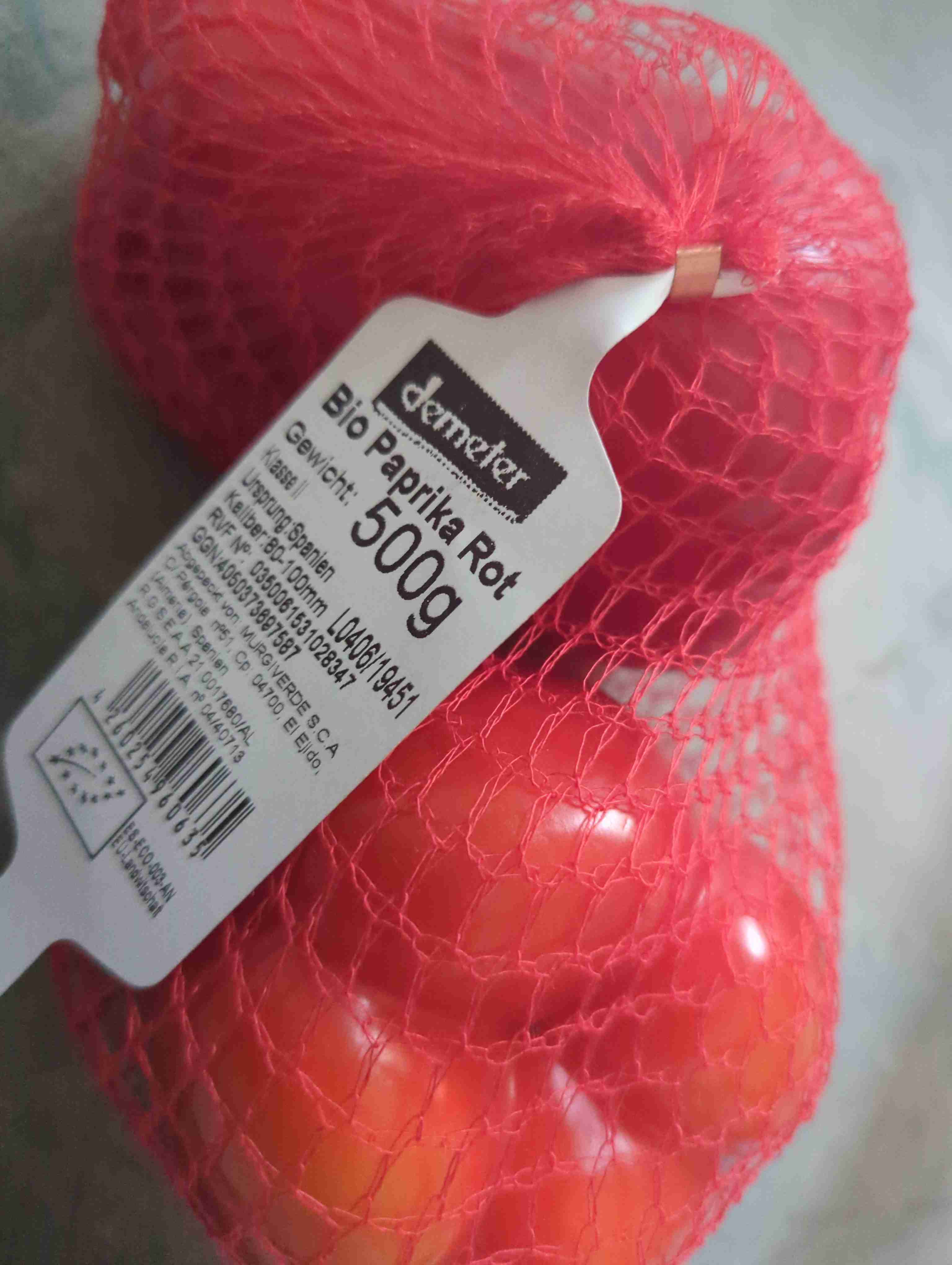 Paprika, rot, bio