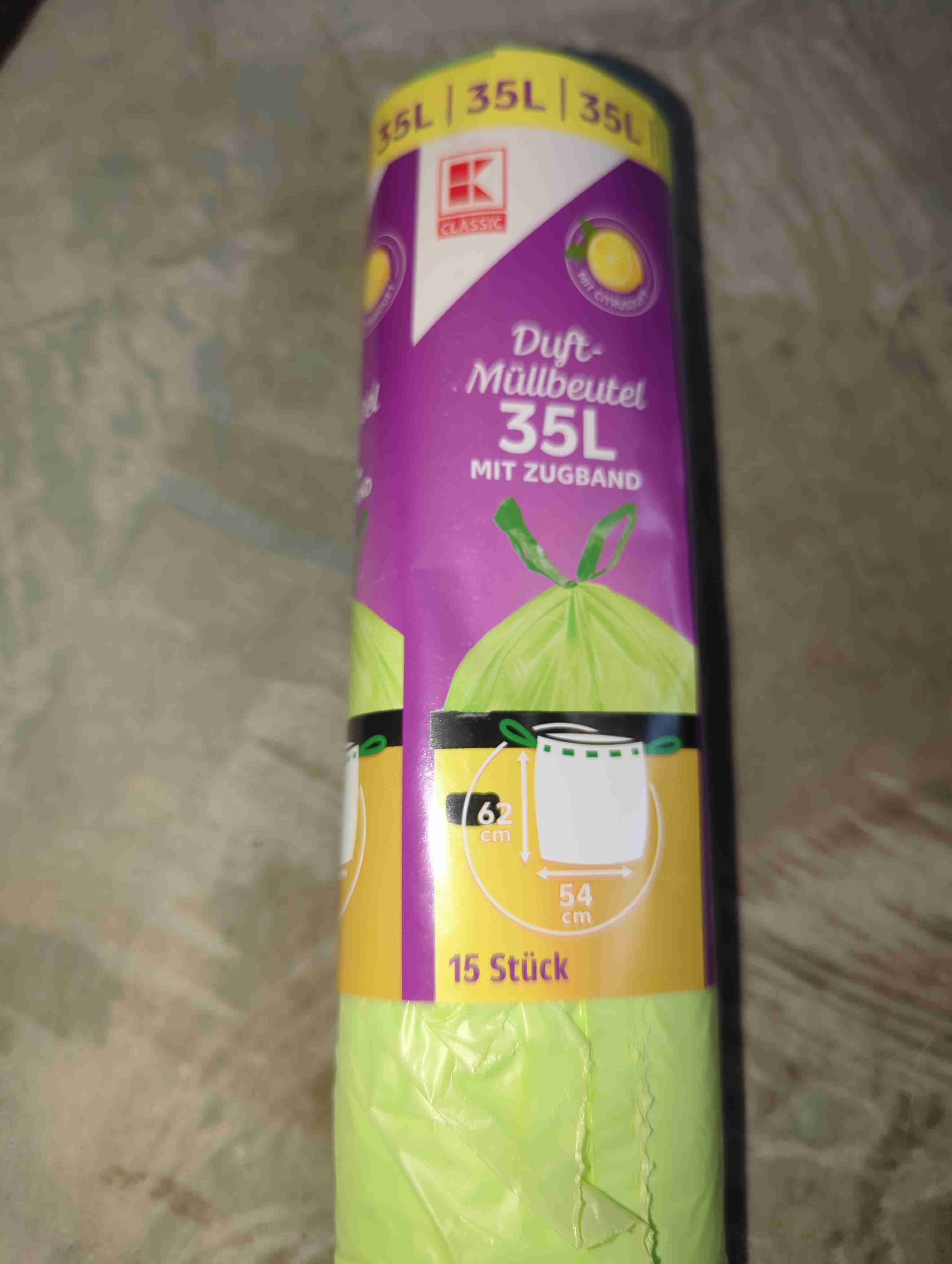 Duftmüllneutel, 35l, mit Zugband 