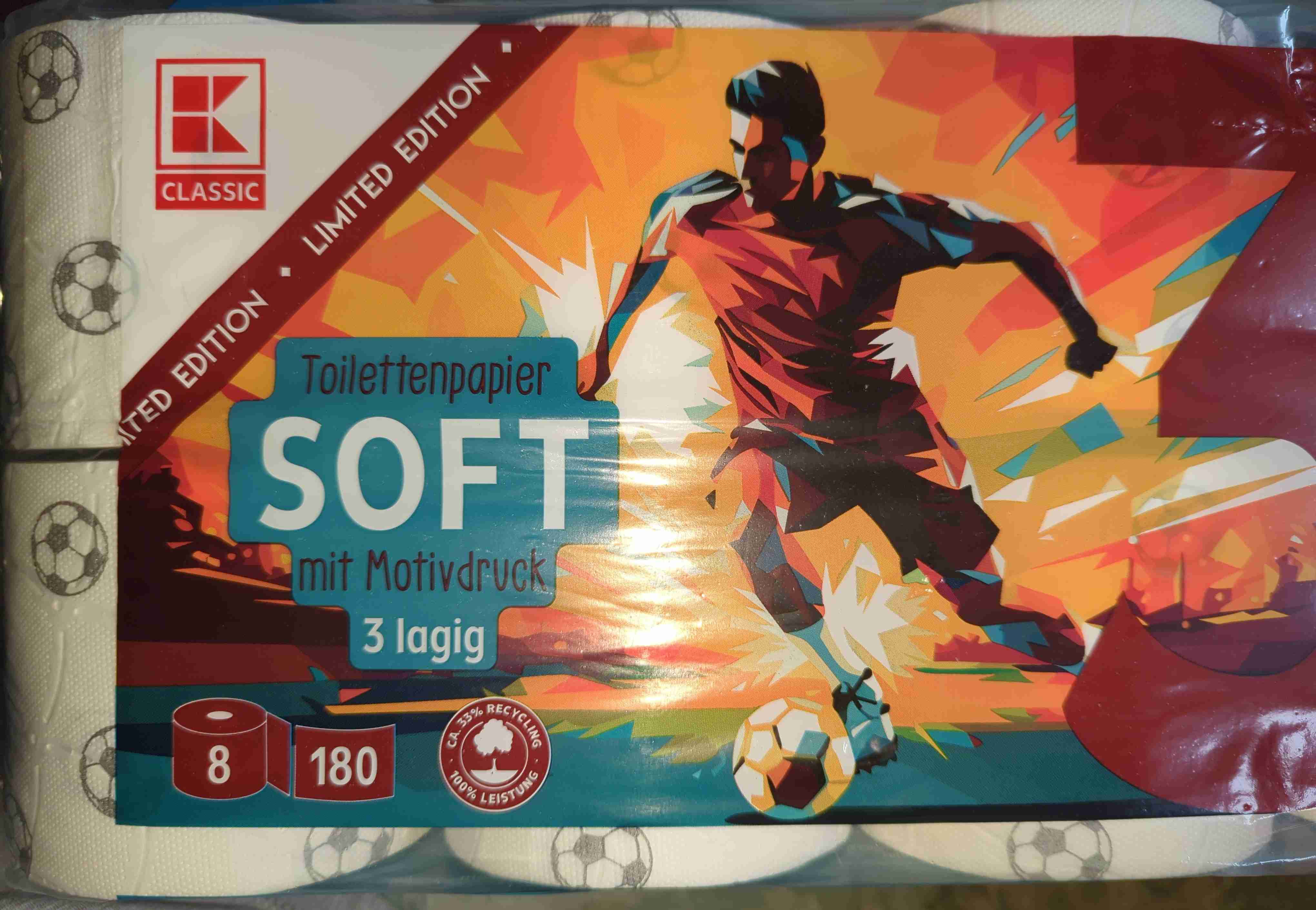 Toilettenpapier, Soft mit Motivdruck, 3lagig 