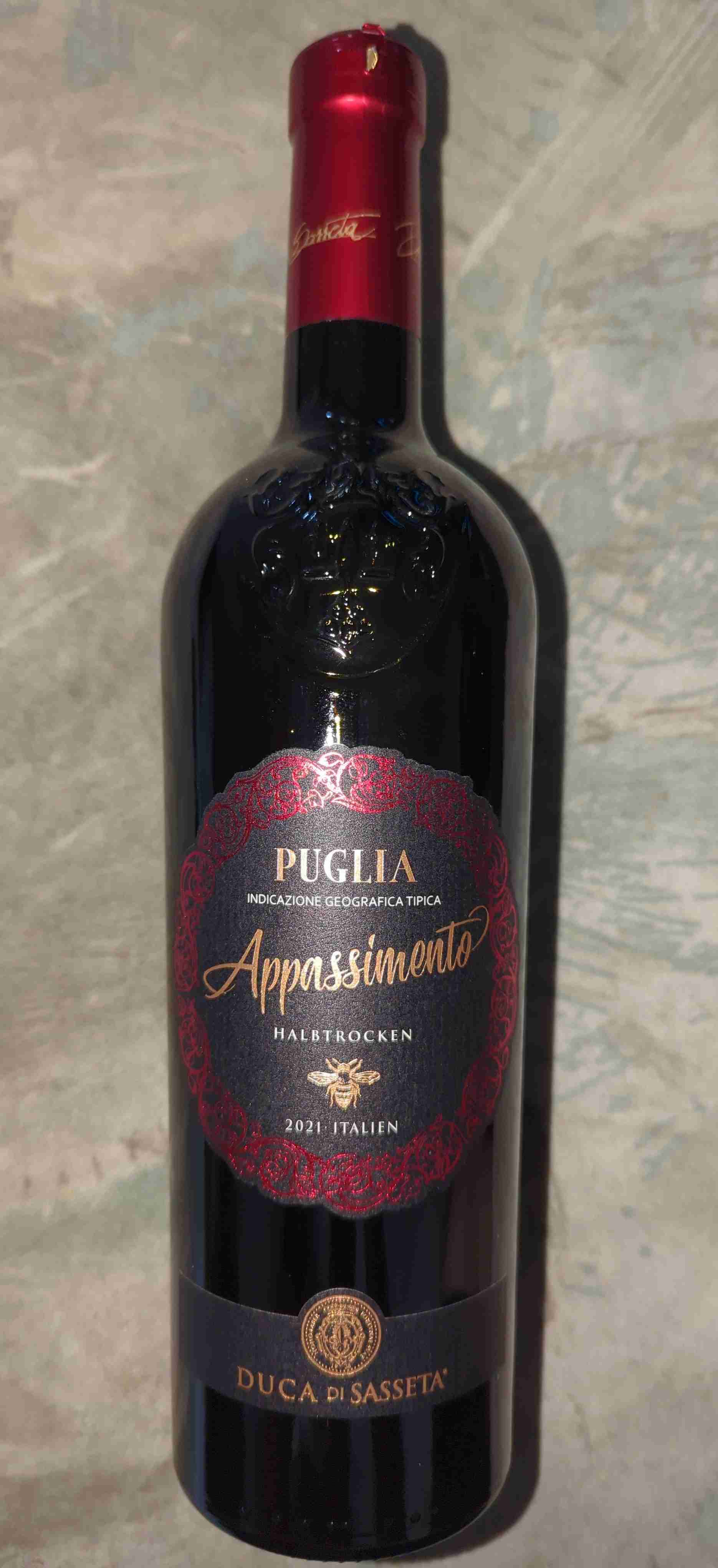Puglia Appassimento, halbtrocken, Rotwein 