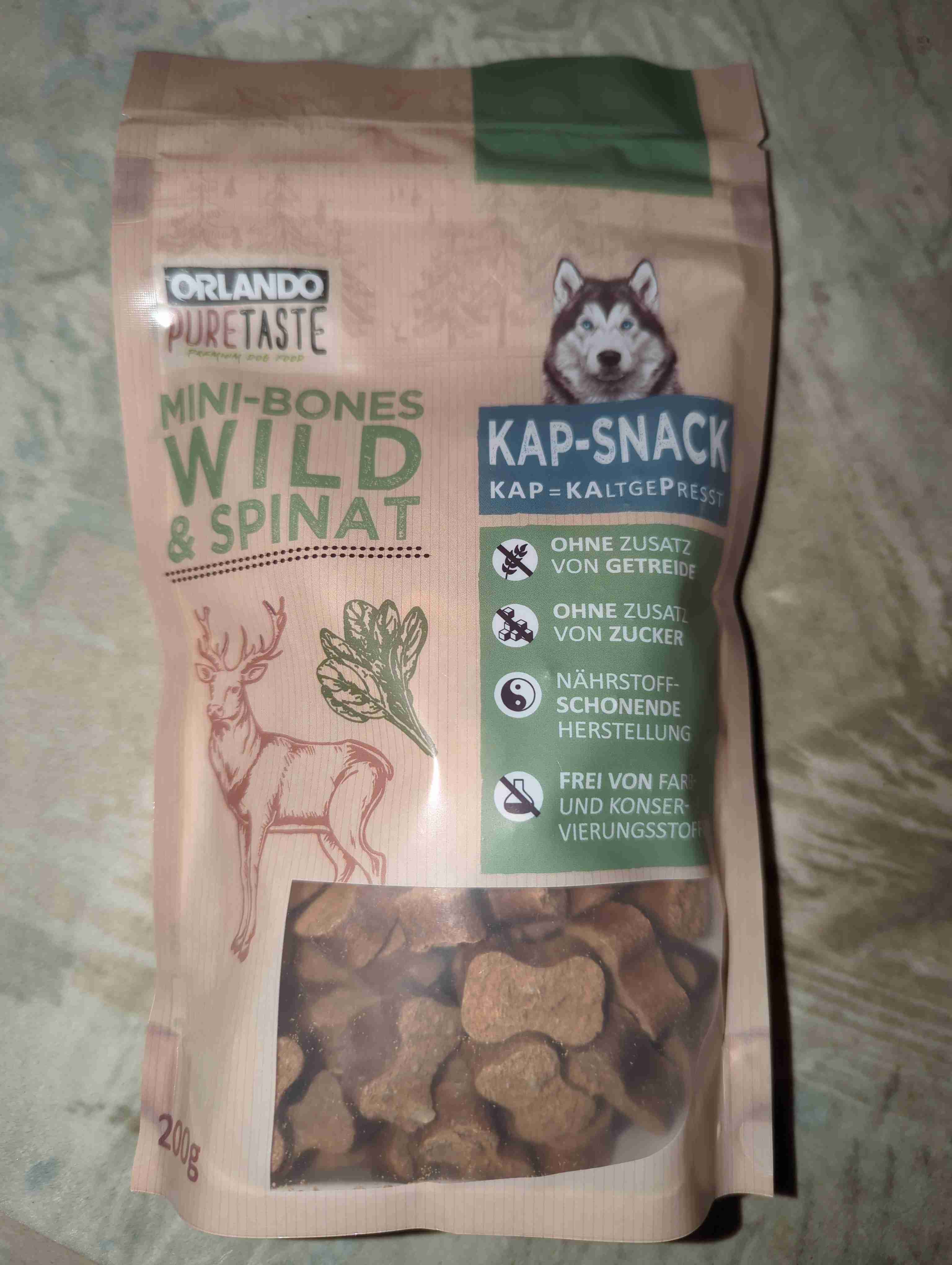 Mini-Bones, Wild & Spinat, KAP-Snack