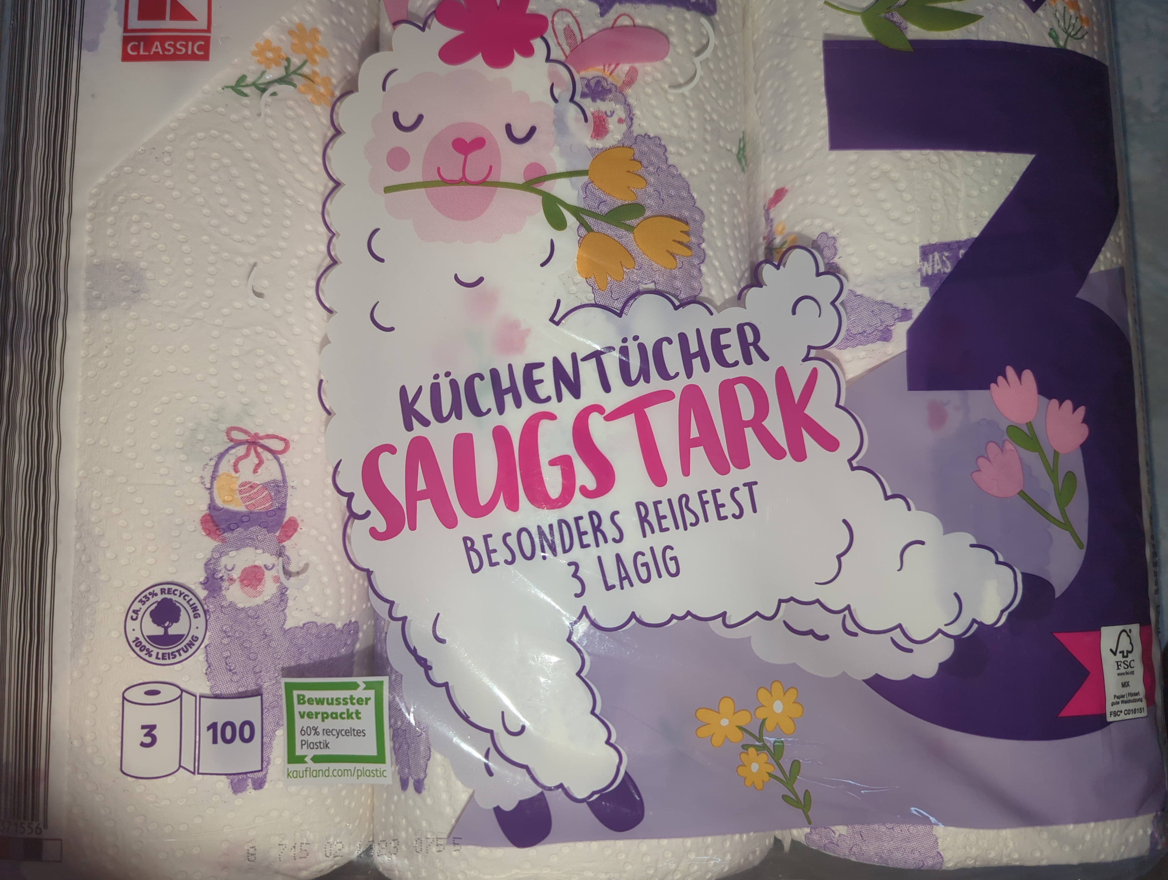 Küchentücher Saugstark, besonders reißfest, 3lagig 