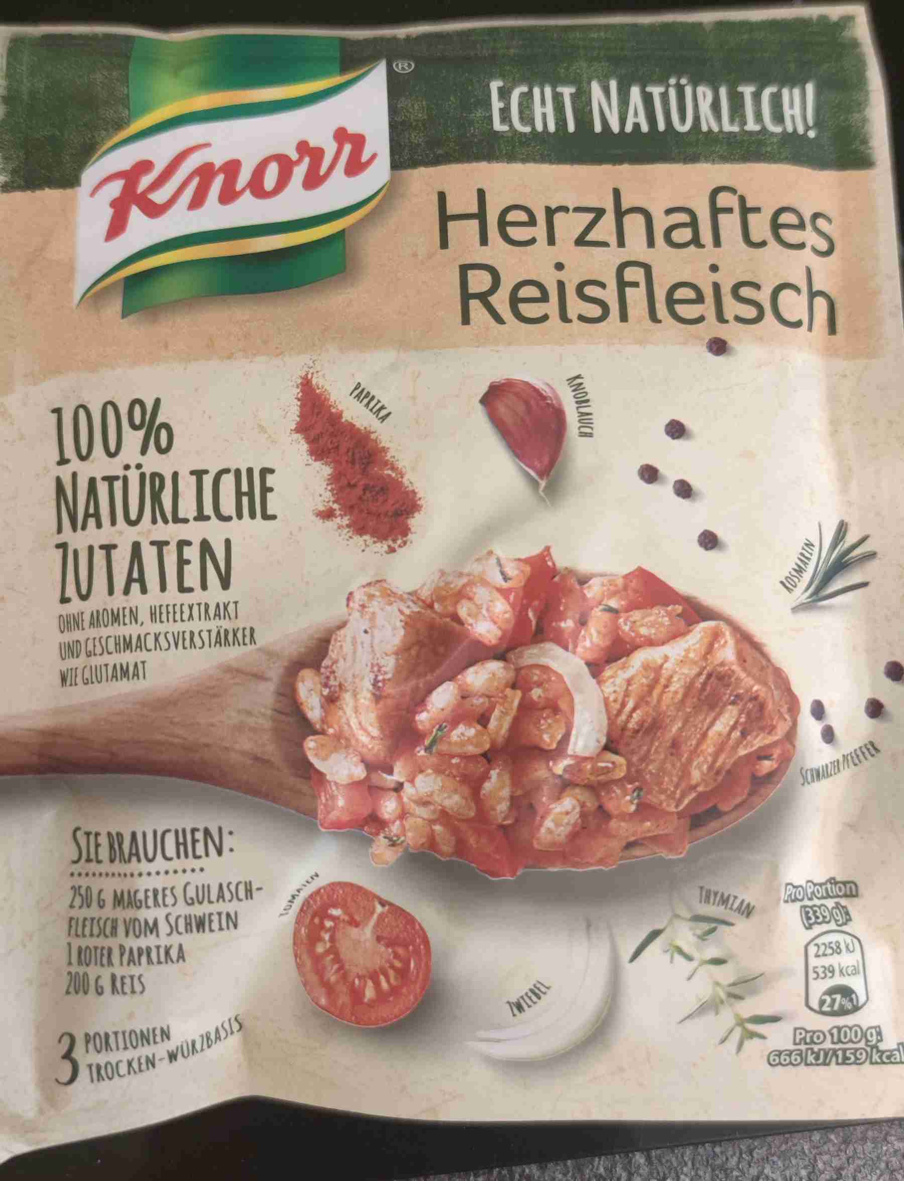 Knorr herzhaftes Reisfleisch echt natürlich 