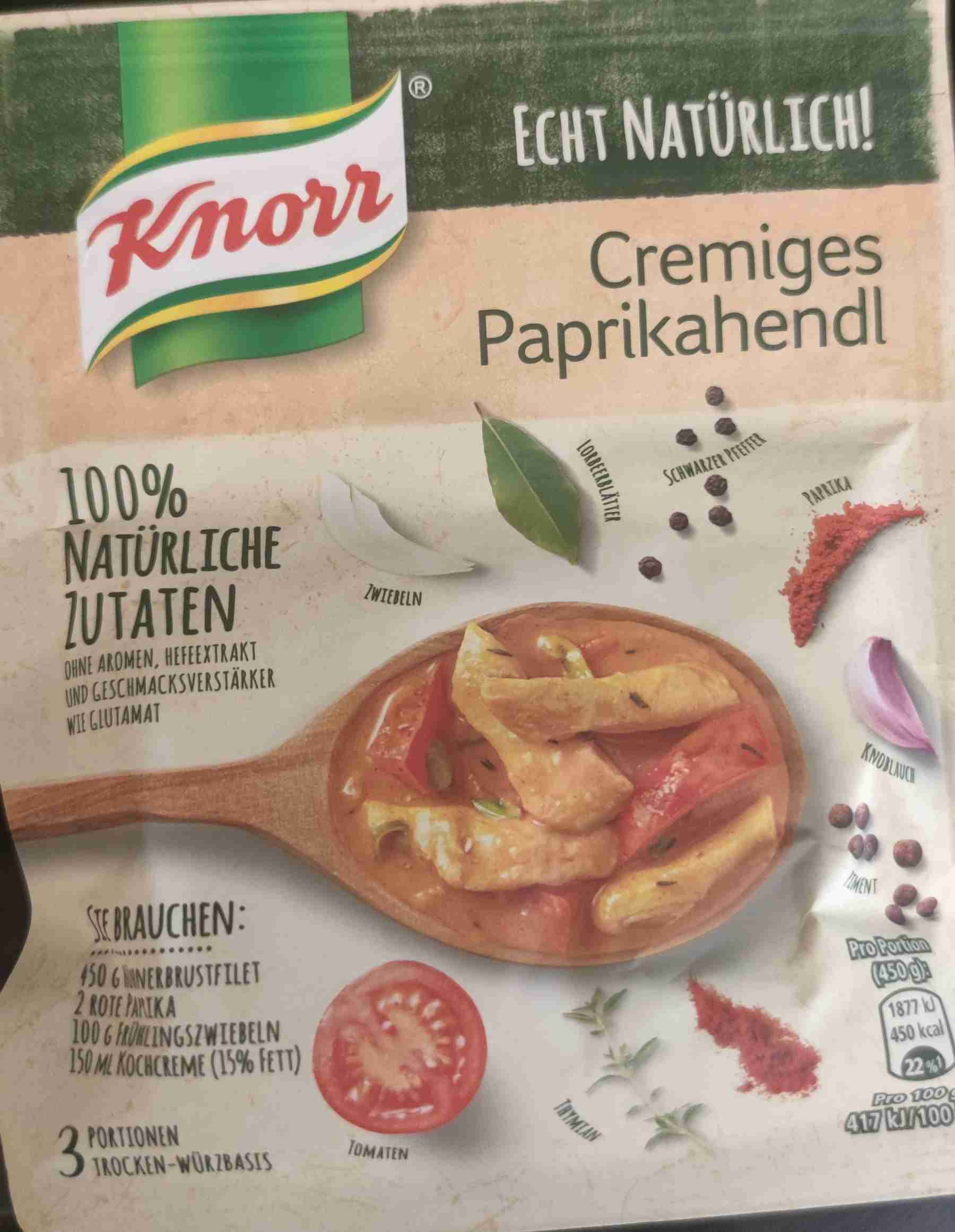 Knorr cremiges Paprikahendl echt natürlich 