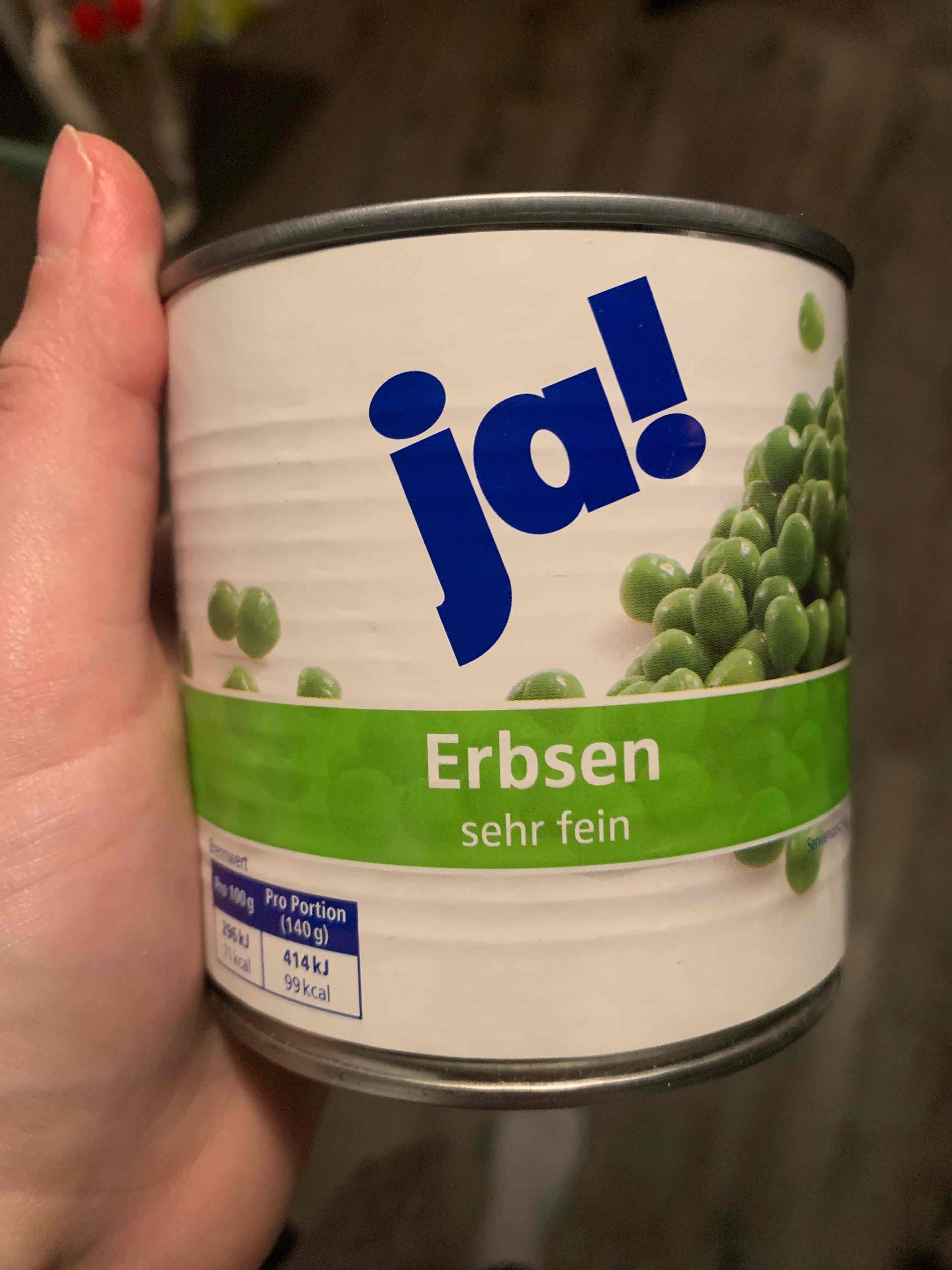 Erbsen sehr fein