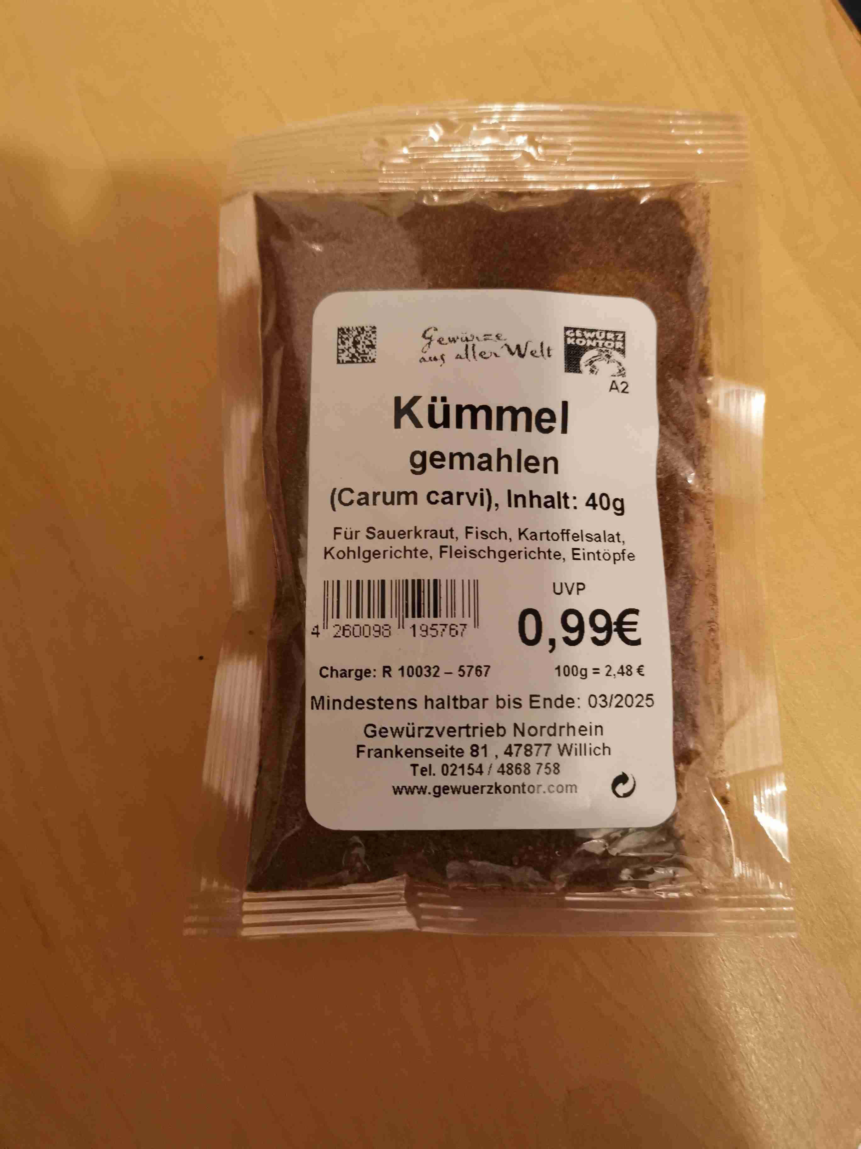 Kümmel gemahlen 