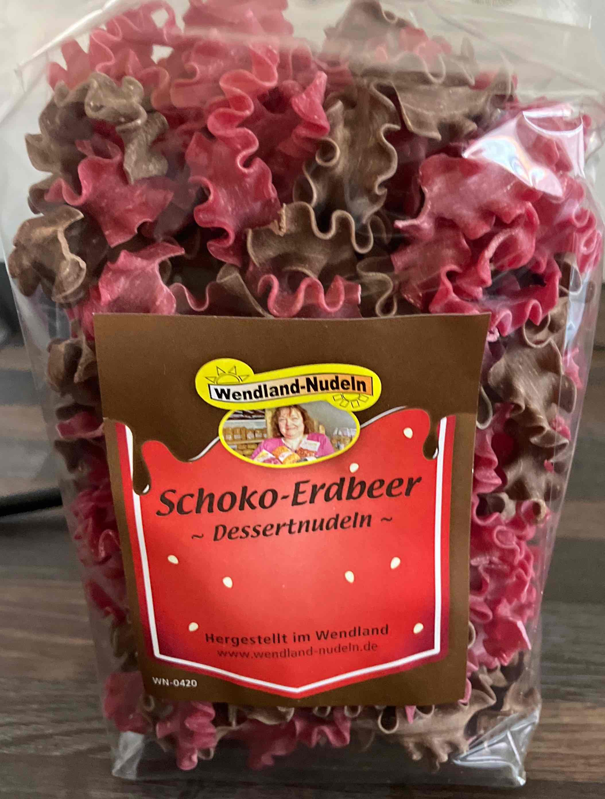 Schoko-Erdbeer Dessertnudeln
