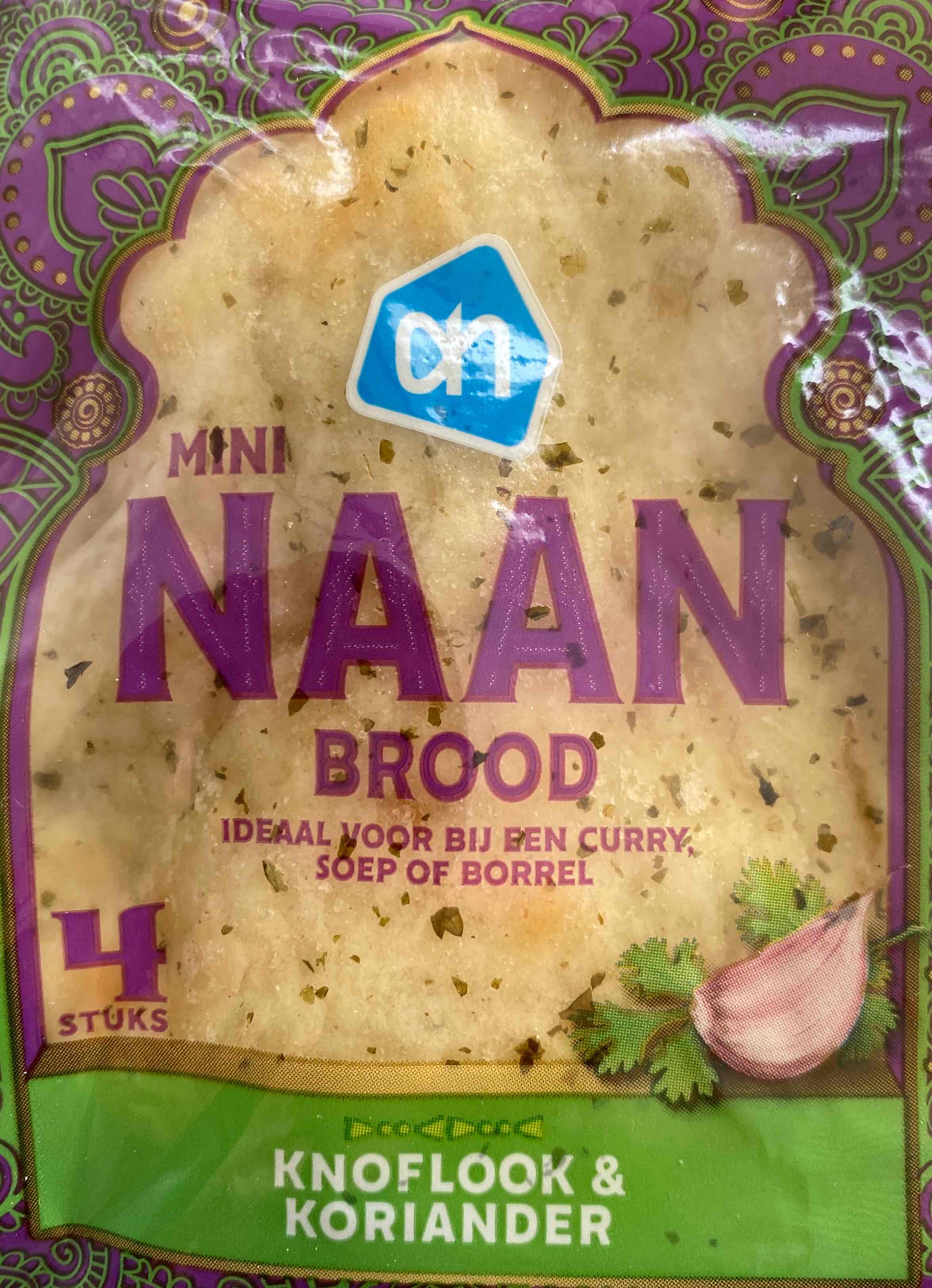 Mini naan brood knoflook & koriander