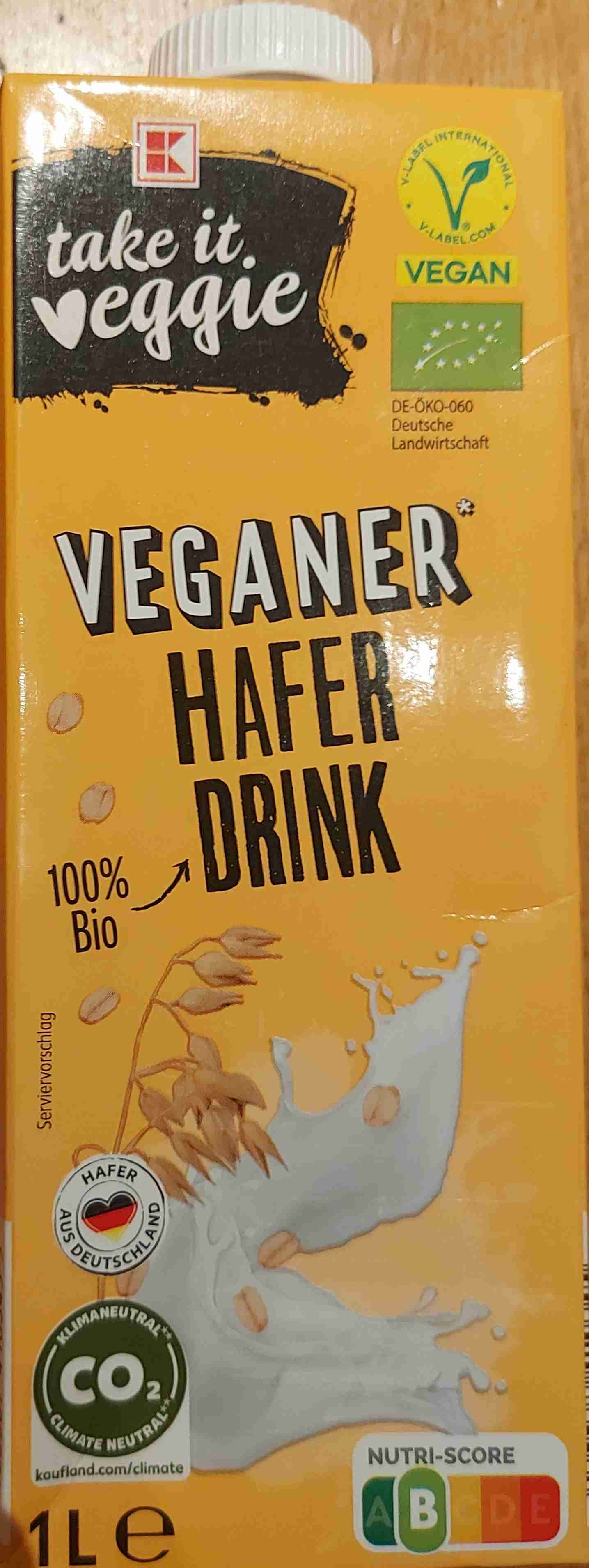 Veganer Hafer Drink -take it veggie