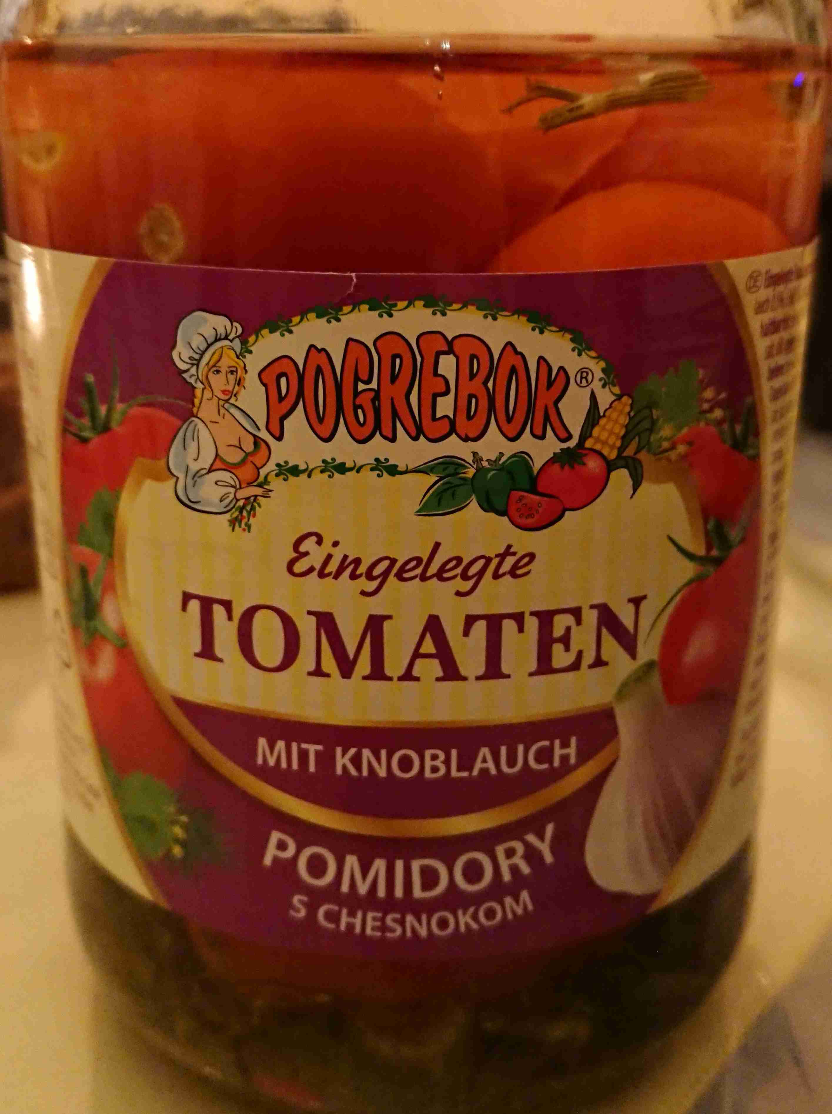Eingelegte Tomaten Pomidory mit Knoblauch 