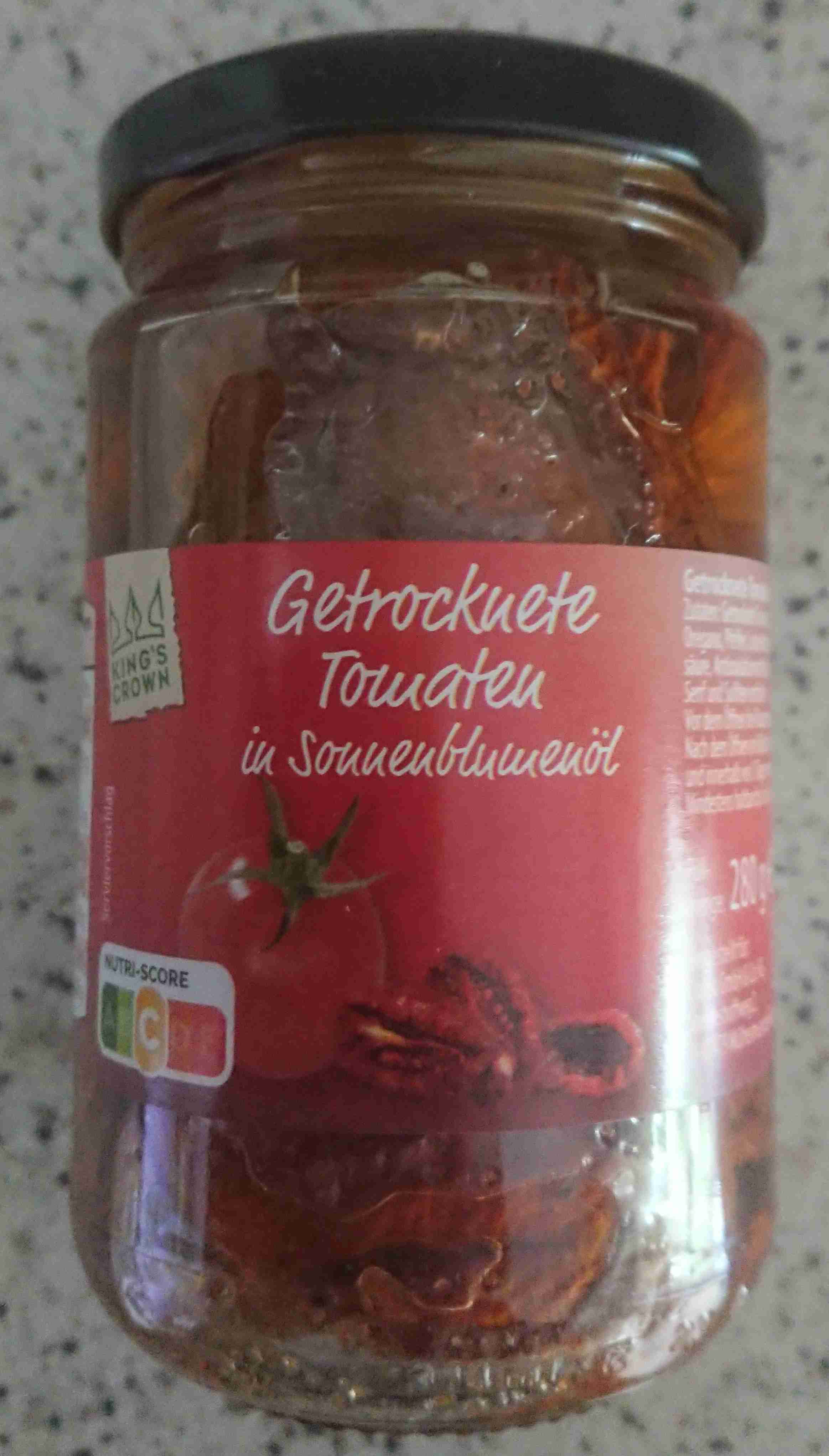 Getrocknete Tomaten in Sonnenblumenöl