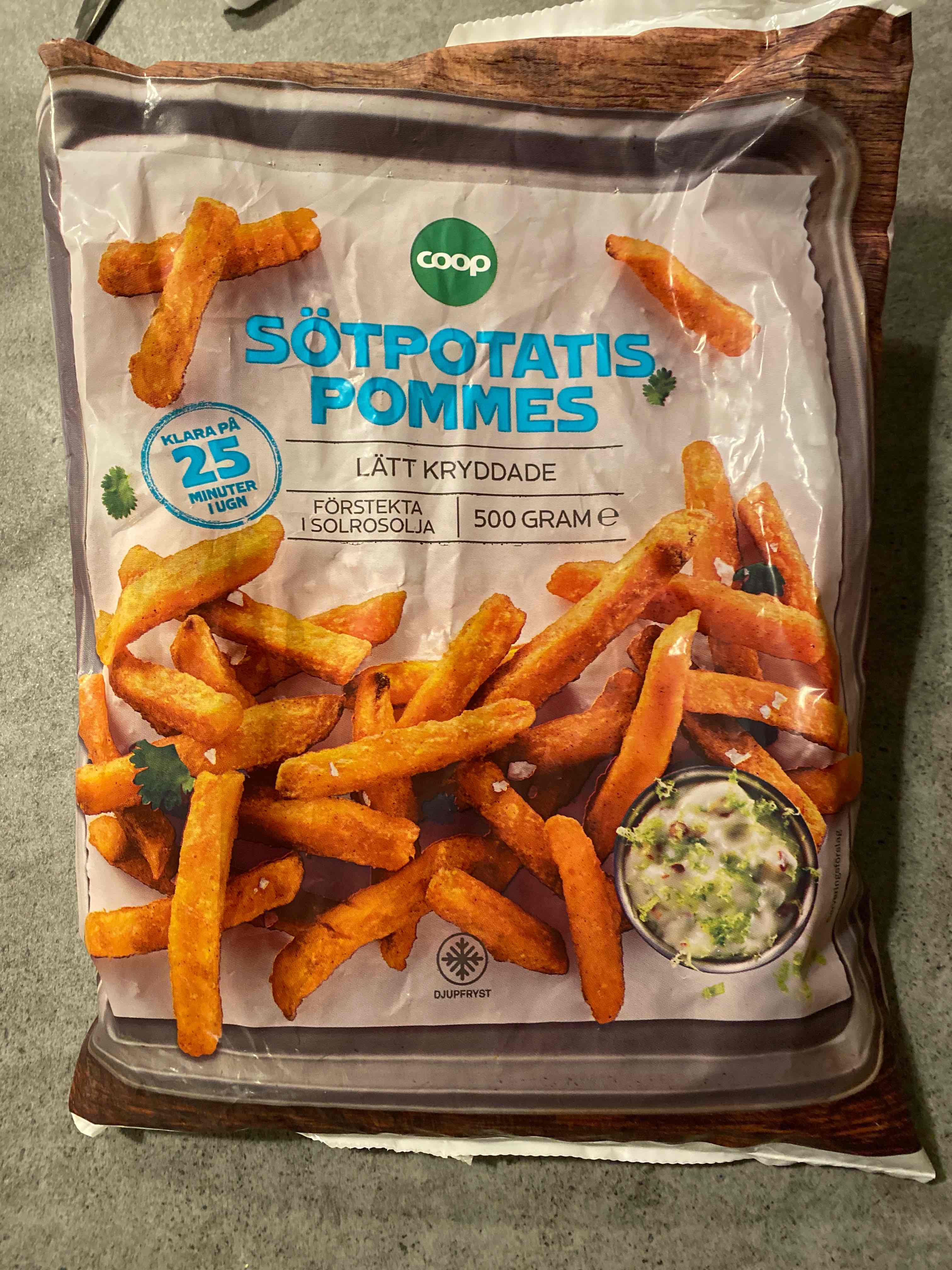 Sötpotatis pommes