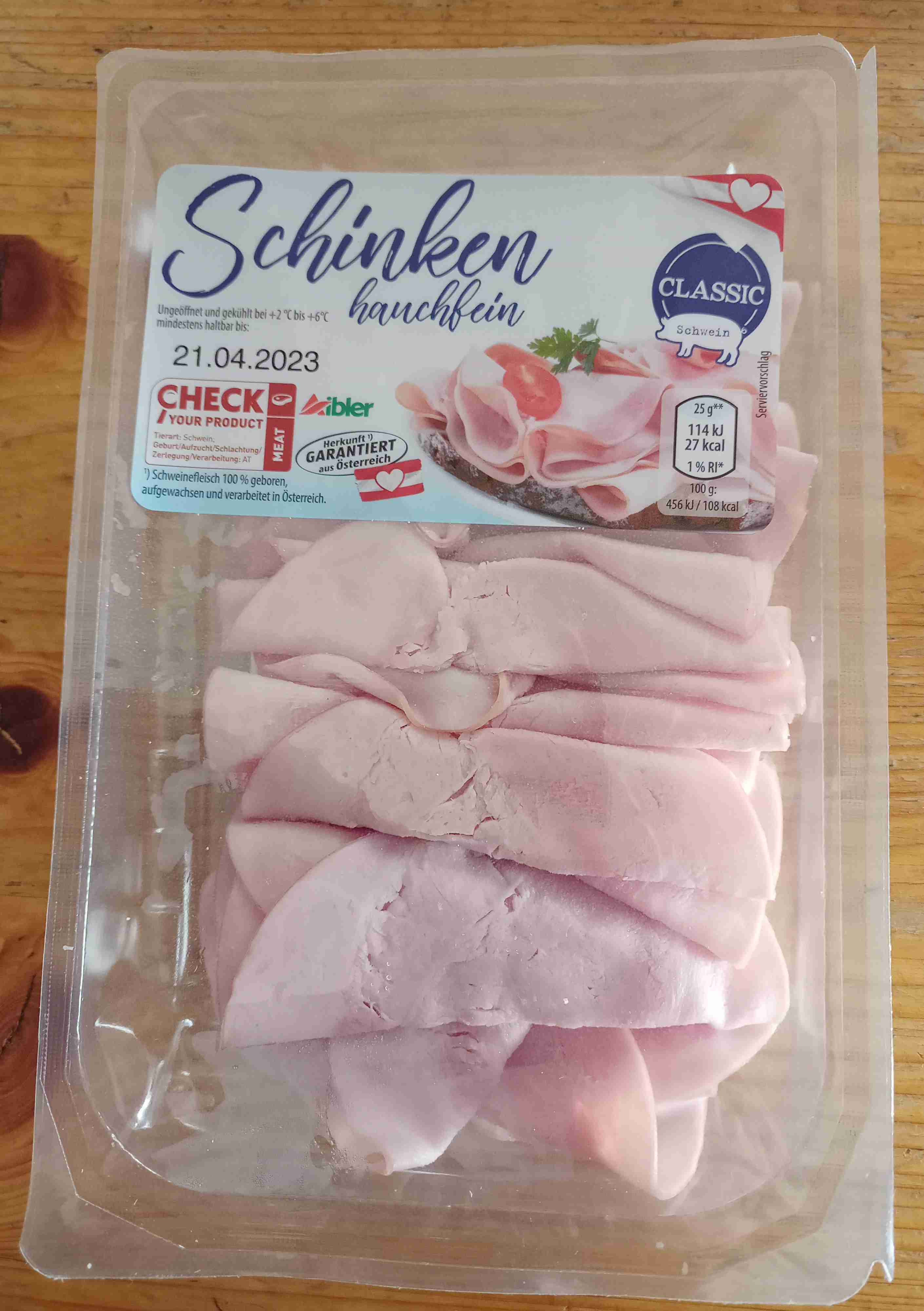 Schinken hauchfein