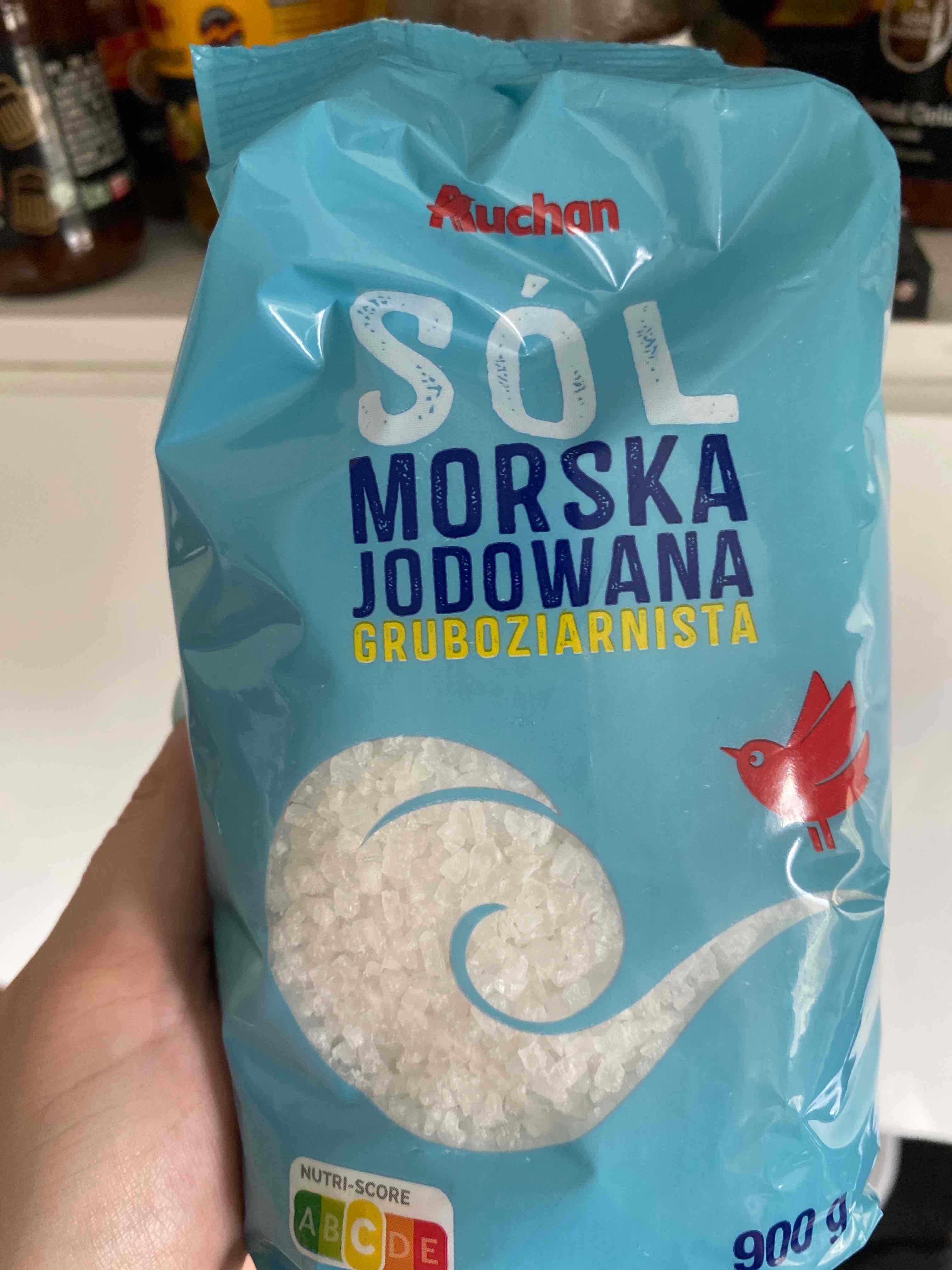 Sól morska gruboziarnista jodowana