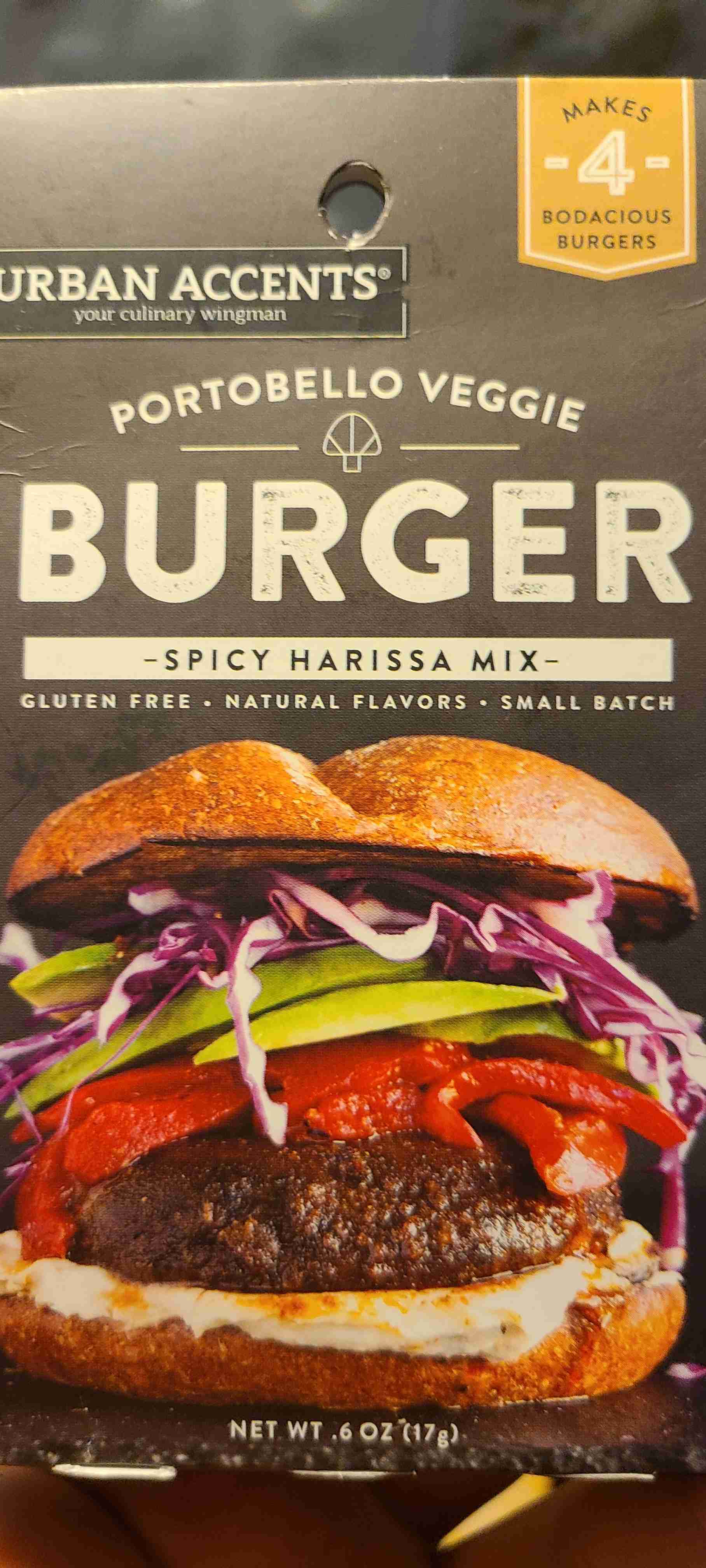 Portobello Veggie Burger spicy harissa mix