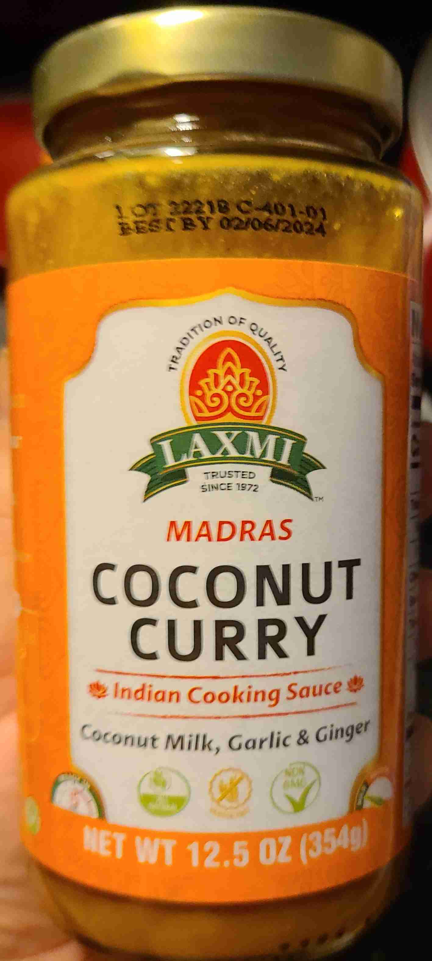 Madras Coconut Curry Indiam Cooking Sauce