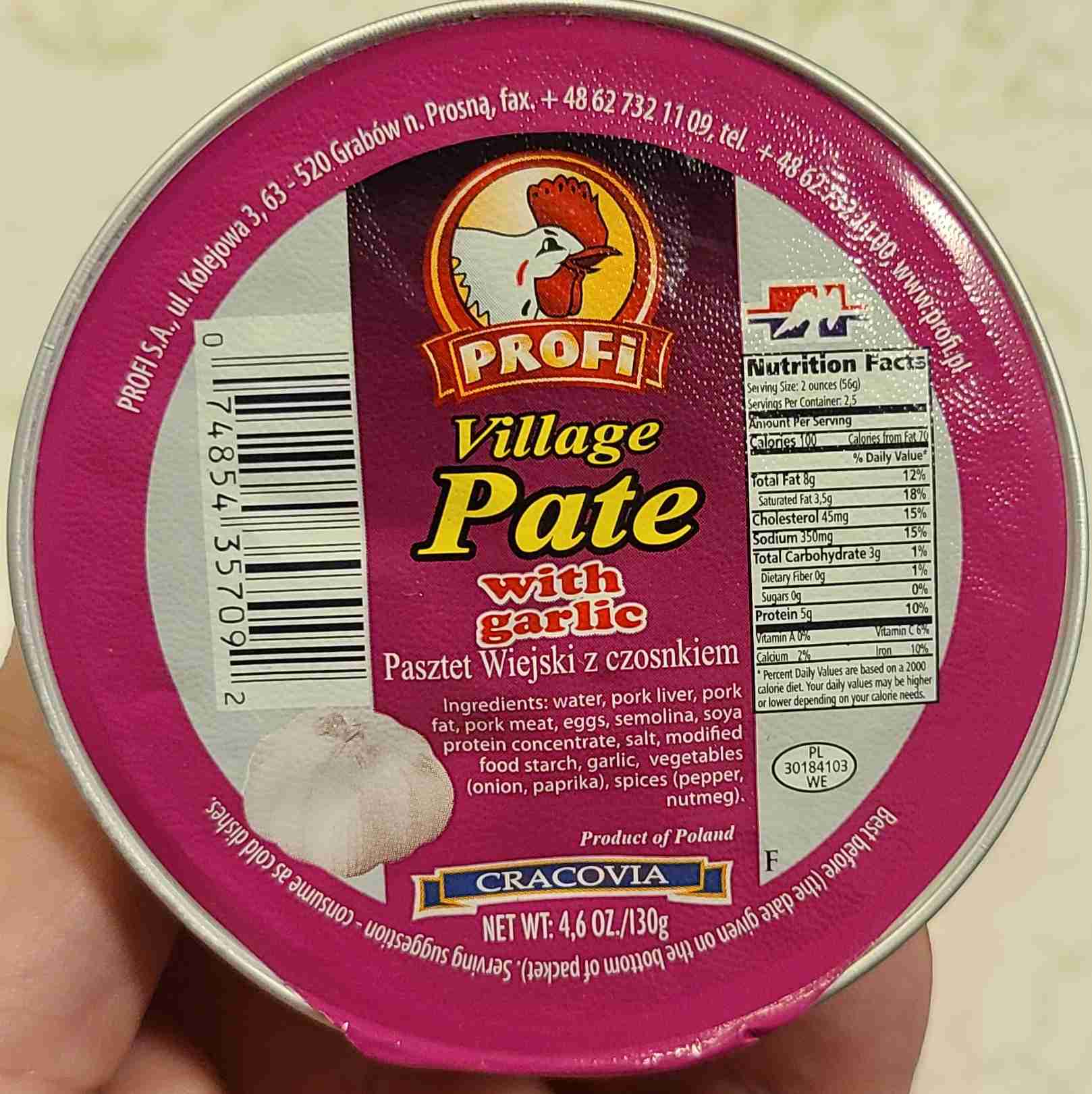 Village pate with garlic