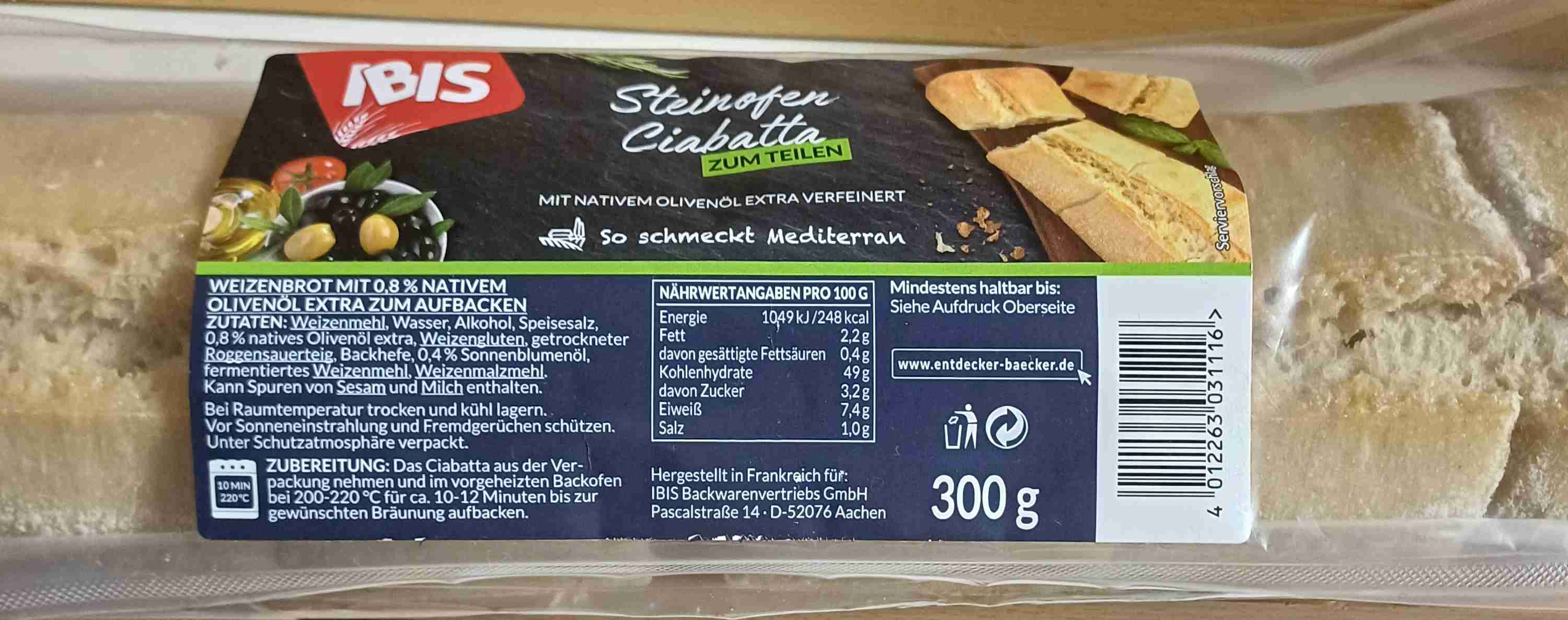 Steinofen Ciabatta