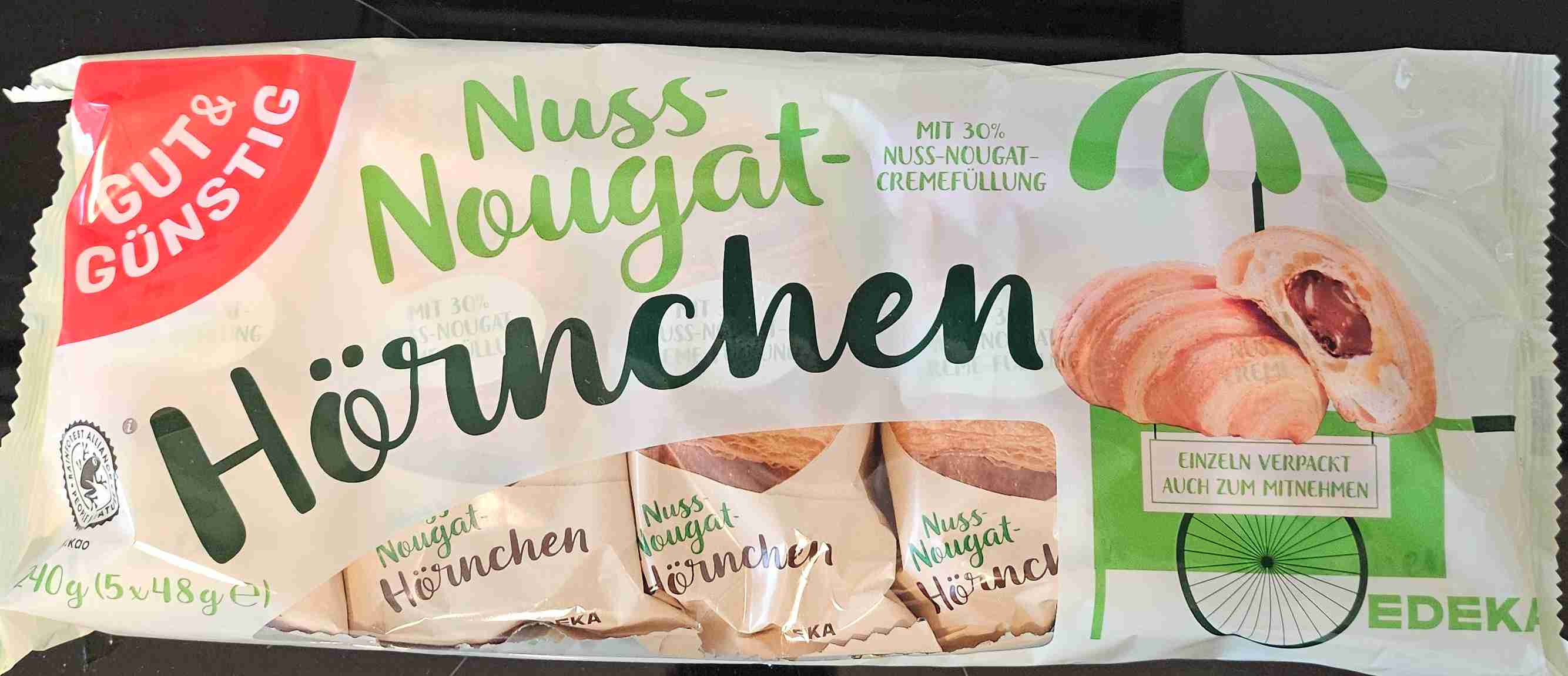 Nussnougat Hörnchen